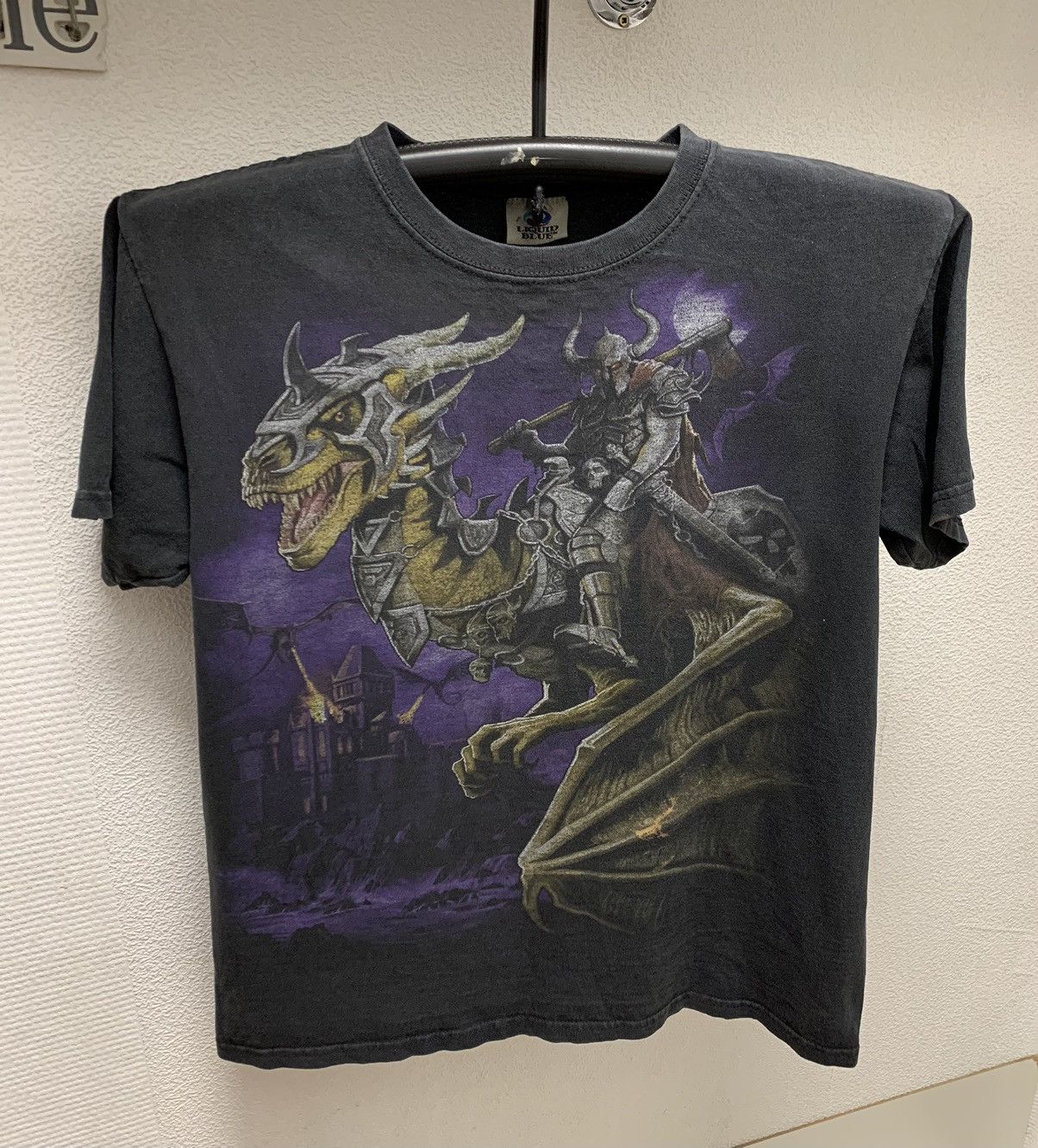 Liquid Blue Liquid blue vintage 1994 black t-shirt Dragon Knight S-M Size US M / EU 48-50 / 2 - 2 Thumbnail