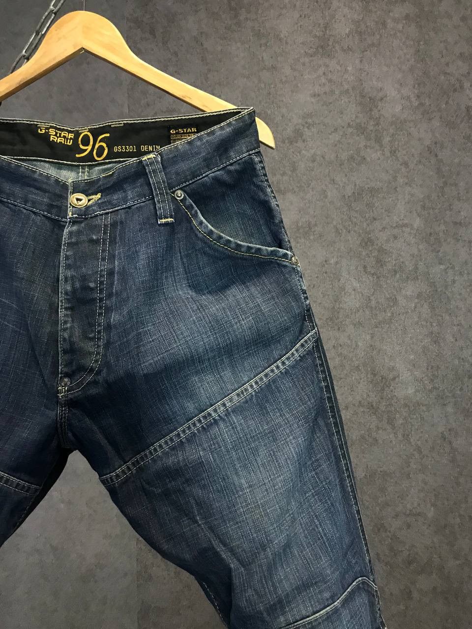G-Star G Star Raw vintage biker distressed denim jeans Size US 34 / EU 50 - 2 Thumbnail