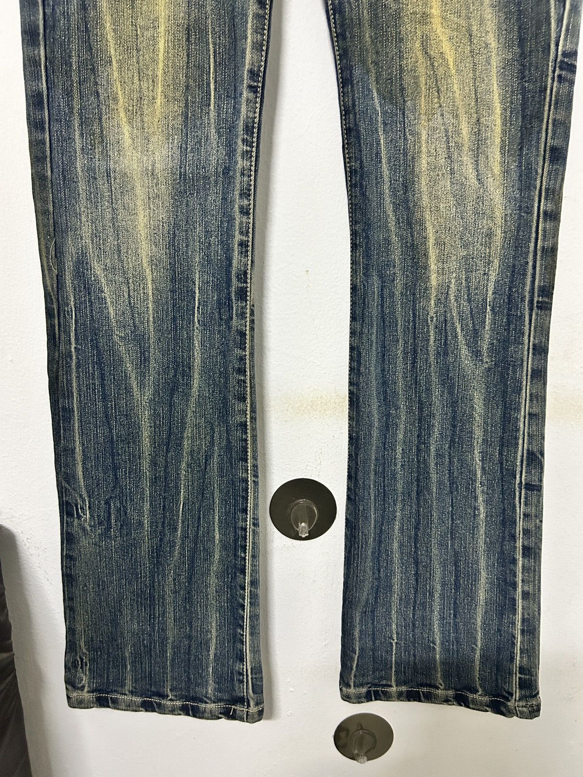 If Six Was Nine × Japanese Brand × Le Grande Bleu (L.G.B.) Just Me Flare Jeans Sick Faded Mudwash Vitntage Style Size 28" / US 6 / IT 42 - 3 Thumbnail