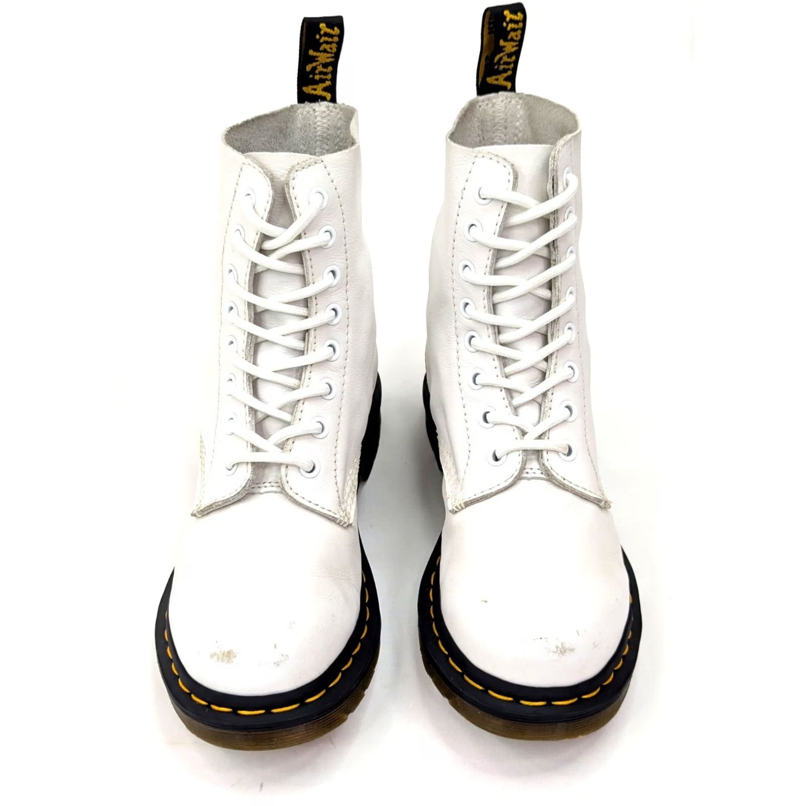 Dr. Martens VINTAGE Dr. Martens 1460 Pascal Women's 7 White AirWair Combat Boots Lace-Up Ankle Boots 8-Eye Punk Grunge 80s 90s Womens Size US 7 / IT 37 - 5 Thumbnail