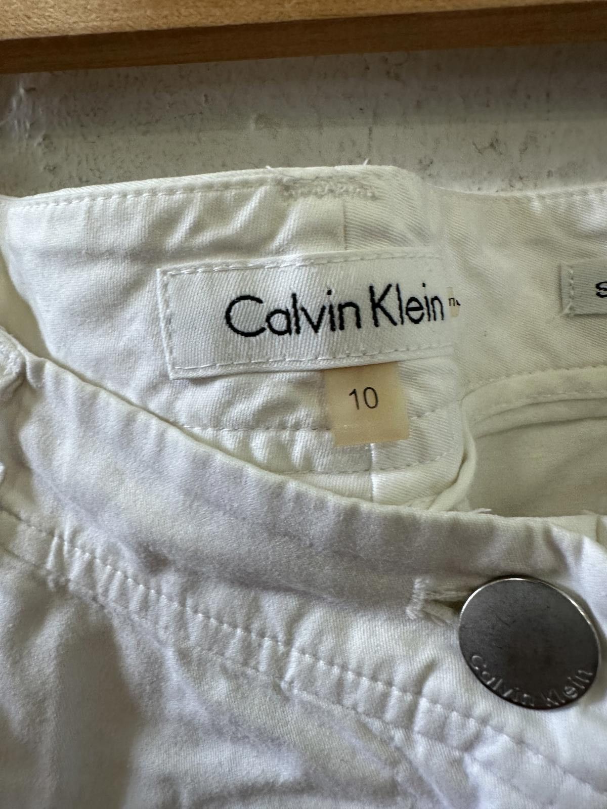 Calvin Klein Calvin Klein White Stretch Women's Casual Pants Size 10 Size 32" / US 10 / IT 46 - 3 Thumbnail