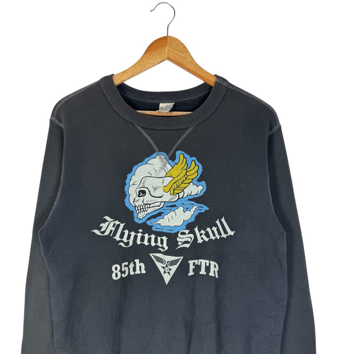 Buzz Rickson's 🌟BUZZ RICKSONS FLYING SKULL CREWNECK SWEATSHIRTS Size US M / EU 48-50 / 2 - 3 Thumbnail