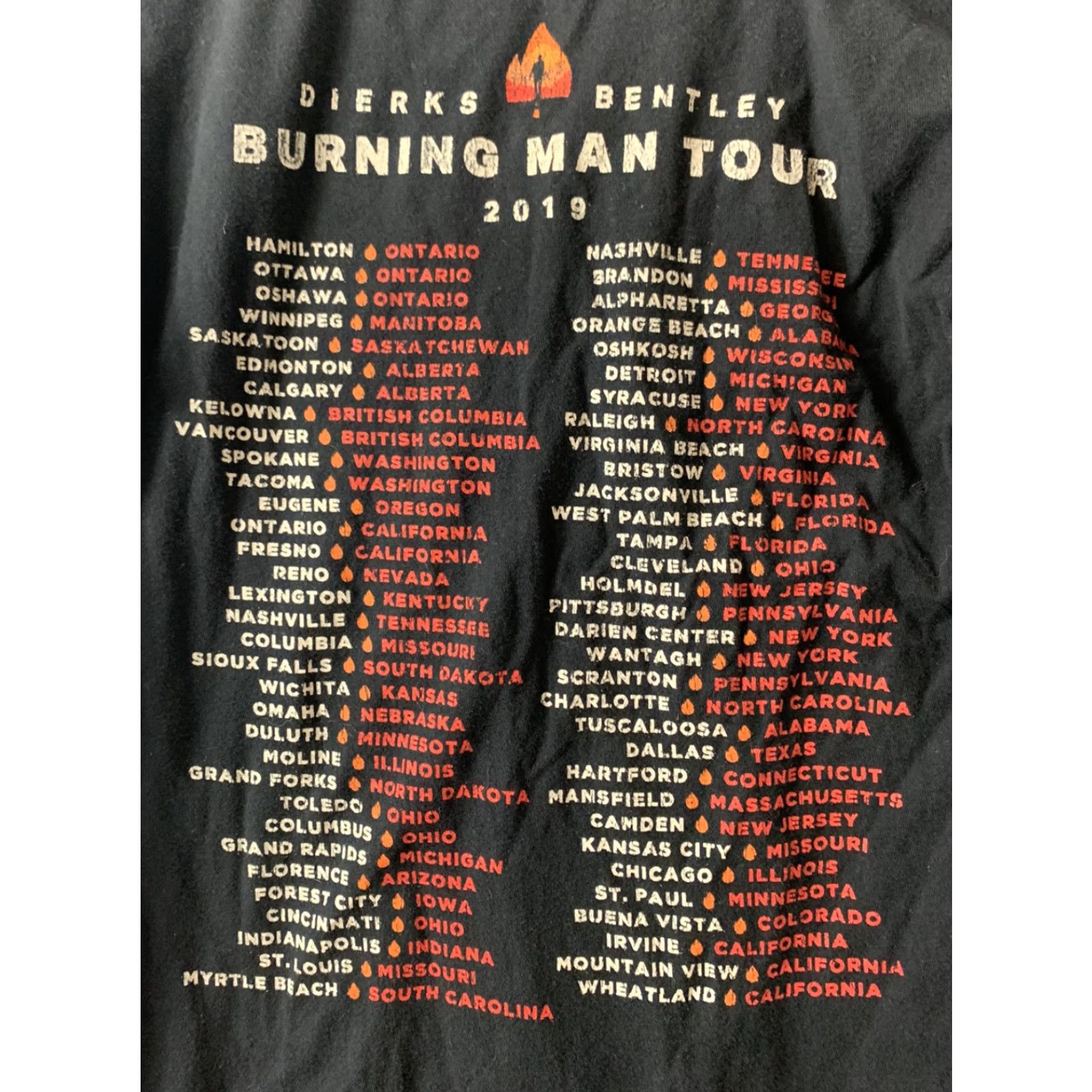 Vintage Dierks Bentley Tour Black Shirt Burning Man Tour 2019 Size Small Shirt Mens Short Sleeve Crew Neck Cotton Black Regular 27” Length 20” Pit to Pit Size US S / EU 44-46 / 1 - 4 Thumbnail