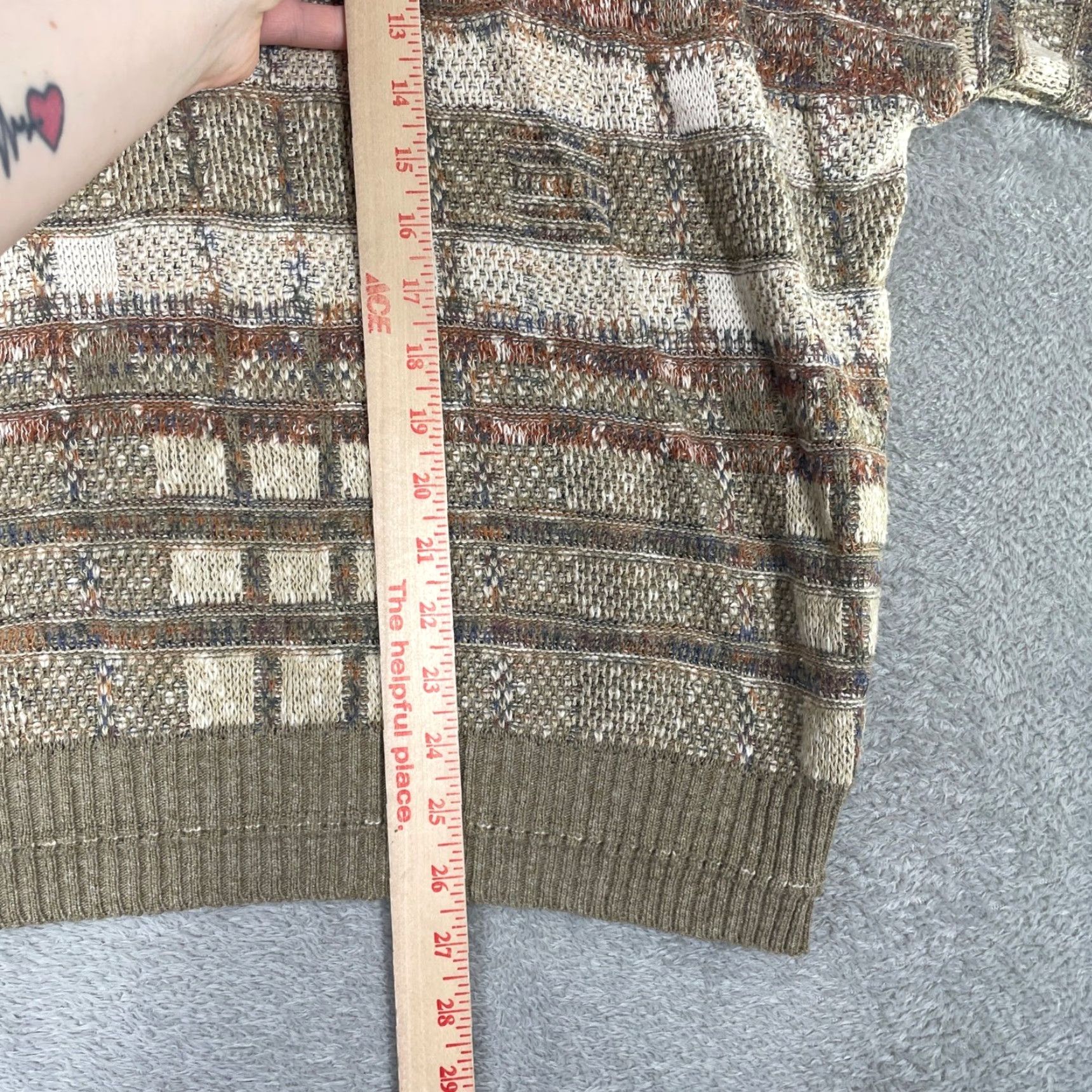 Croft & Barrow VINTAGE Croft & Barrow Sweater Mens XL Brown Textured Knit Retro 90s Italy Size US XL / EU 56 / 4 - 5 Thumbnail