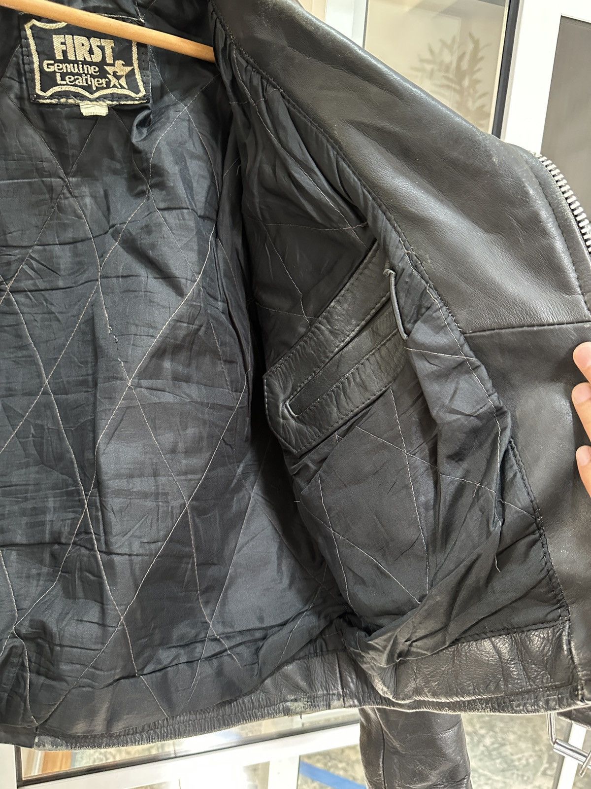 First MFG Co. 1980 First Genuine Leather Double Rider Biker Jacket Size US M / EU 48-50 / 2 - 22 Thumbnail