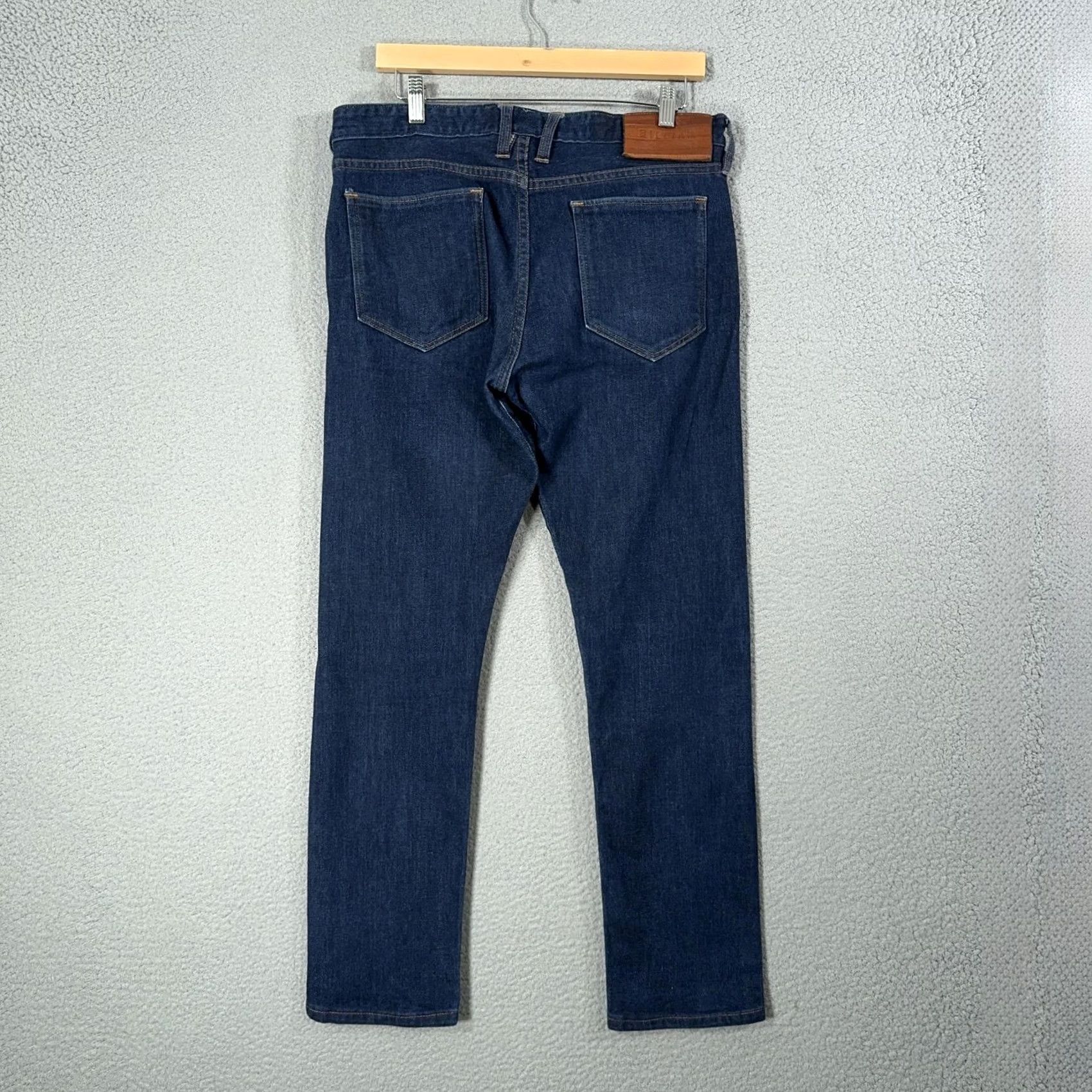Denime Billiam Jeans Mens 33x29 Blue Denim Slim Tapered Button Fly Made USA Vintage No Size US 33 - 5 Thumbnail