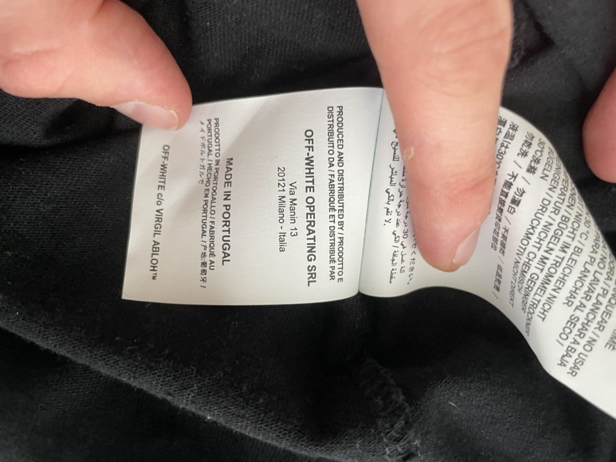 Off-White Off-White “Fire Hands” Tee, Black, Size L, Made in Portugal Size US L / EU 52-54 / 3 - 5 Thumbnail