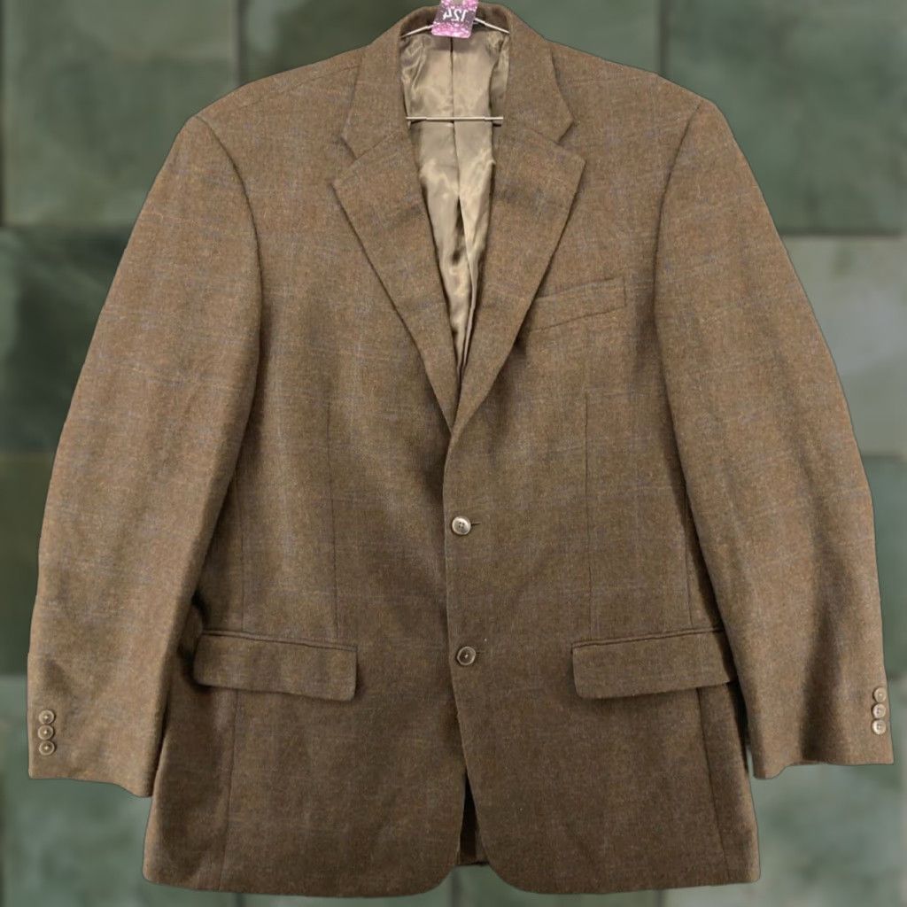Vintage lyle and scott Sport Coat Mens 44L Silk Wool Cashmere Coat Size US S / EU 44-46 / 1 - 1 Thumbnail