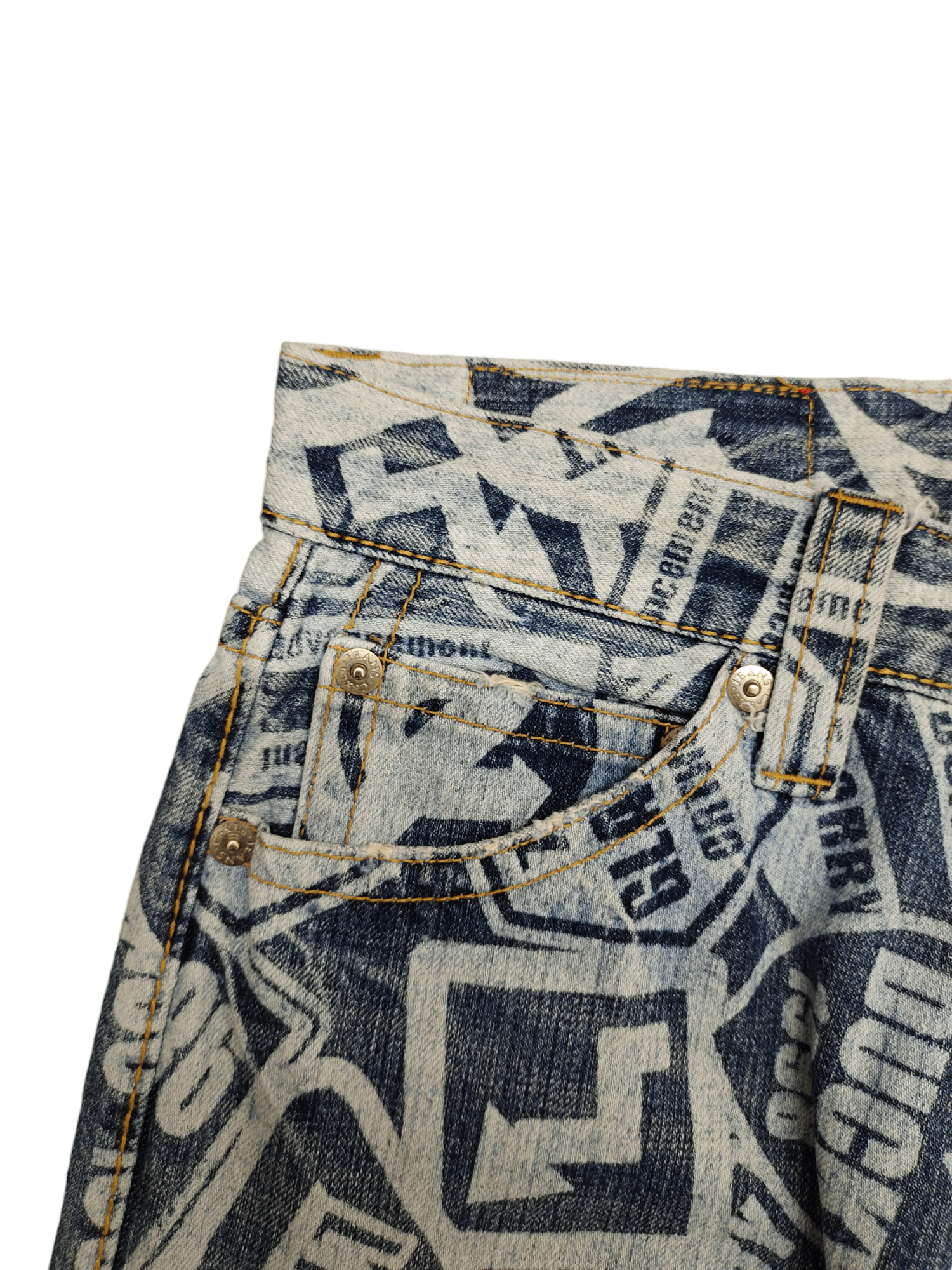 If Six Was Nine CO&LU Fullprint Design Denim Pants Julius Style Size US 28 / EU 44 - 4 Thumbnail