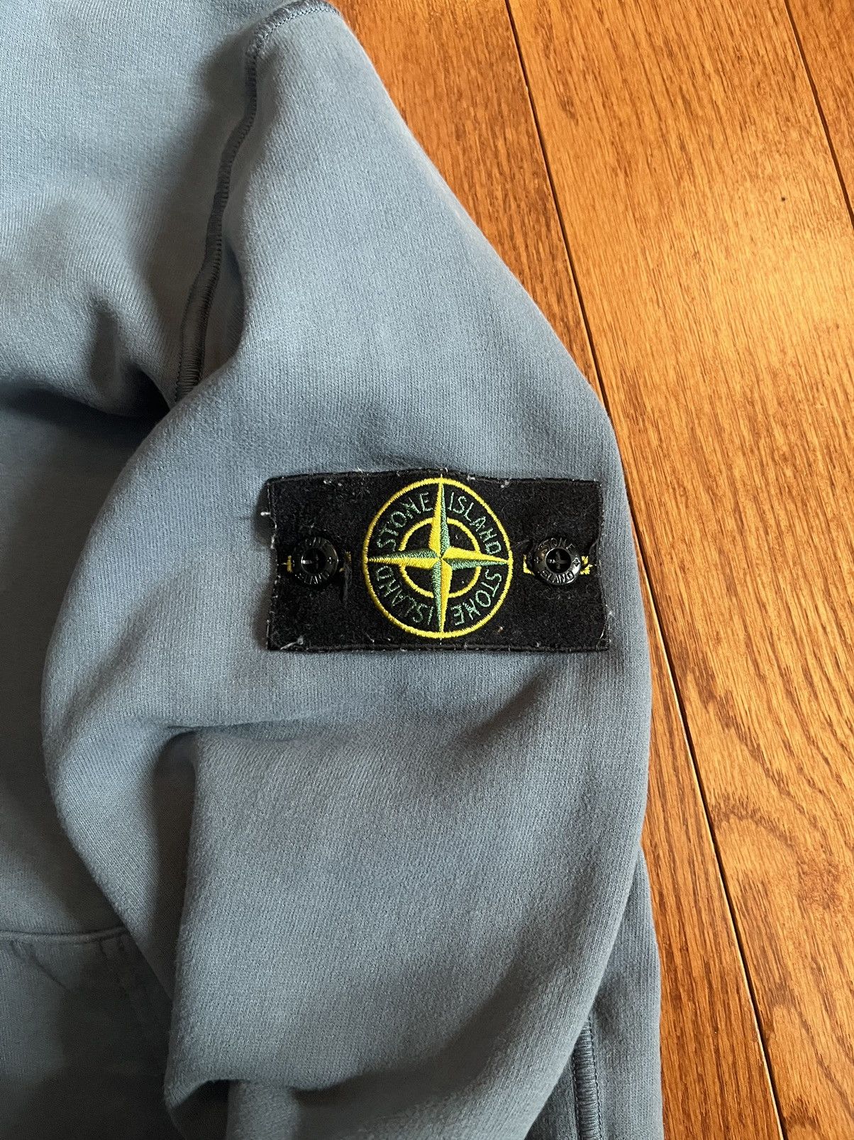 Stone Island Stone Island Patch Logo Hoodie Light Blue Massimo Osti Size US M / EU 48-50 / 2 - 2 Thumbnail