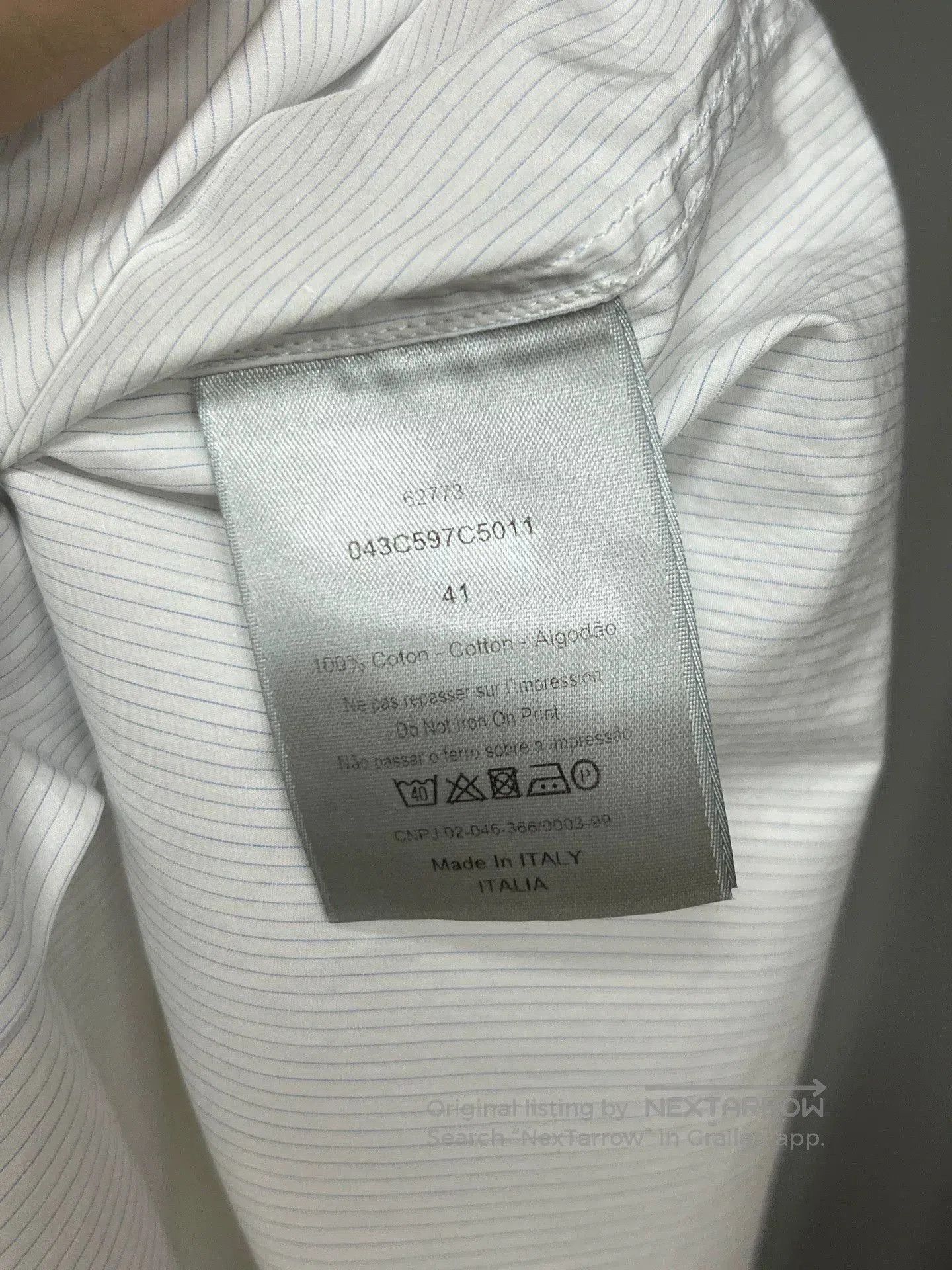 Dior Dior Logo White Dress Shirt Size 41. Size US L / EU 52-54 / 3 - 3 Thumbnail