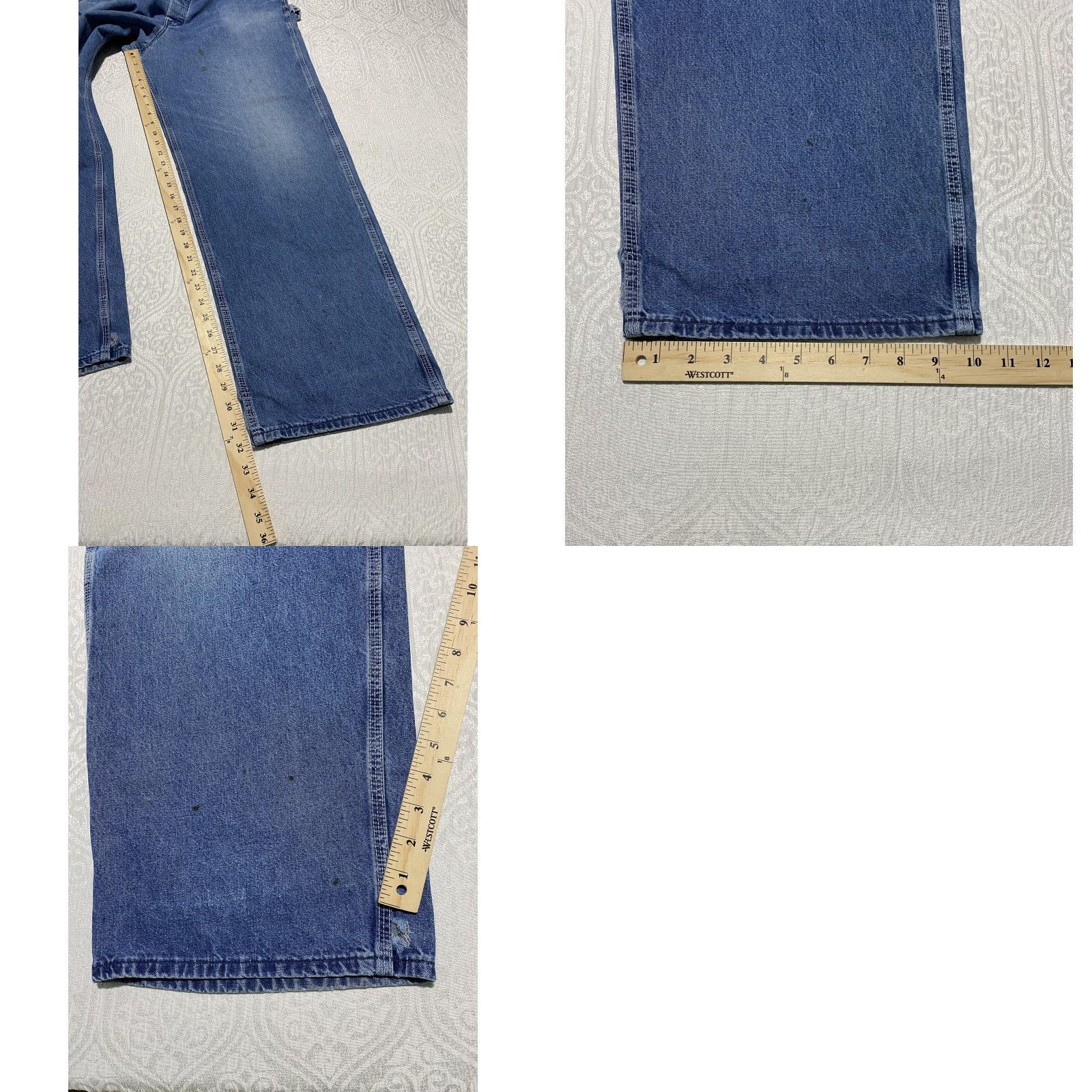 Carhartt VINTAGE Carhartt Overalls Mens 38x32 Denim Blue Bib Carpenter Workwear 90s USA Made Size US 38 / EU 54 - 10 Thumbnail