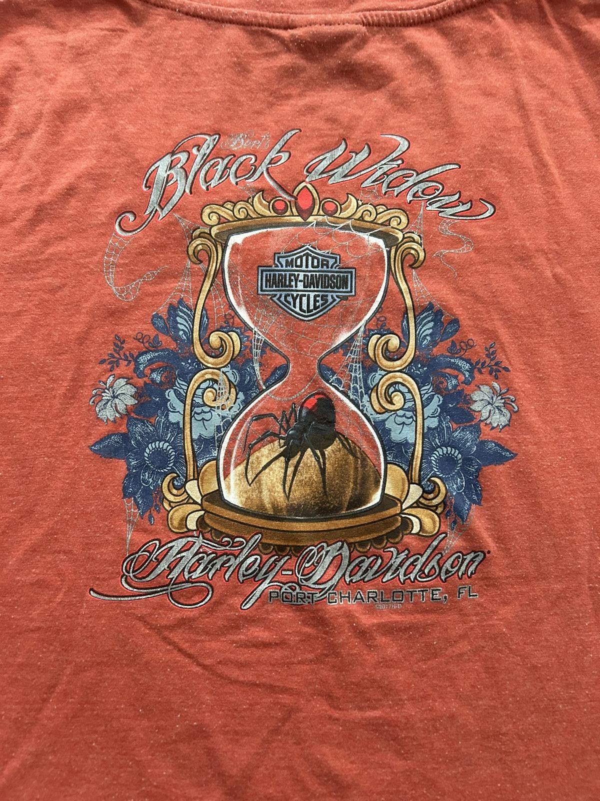 Harley Davidson Harley-Davidson “Built With Pride” Black Widow Tee Size XL / US 12-14 / IT 48-50 - 6 Thumbnail