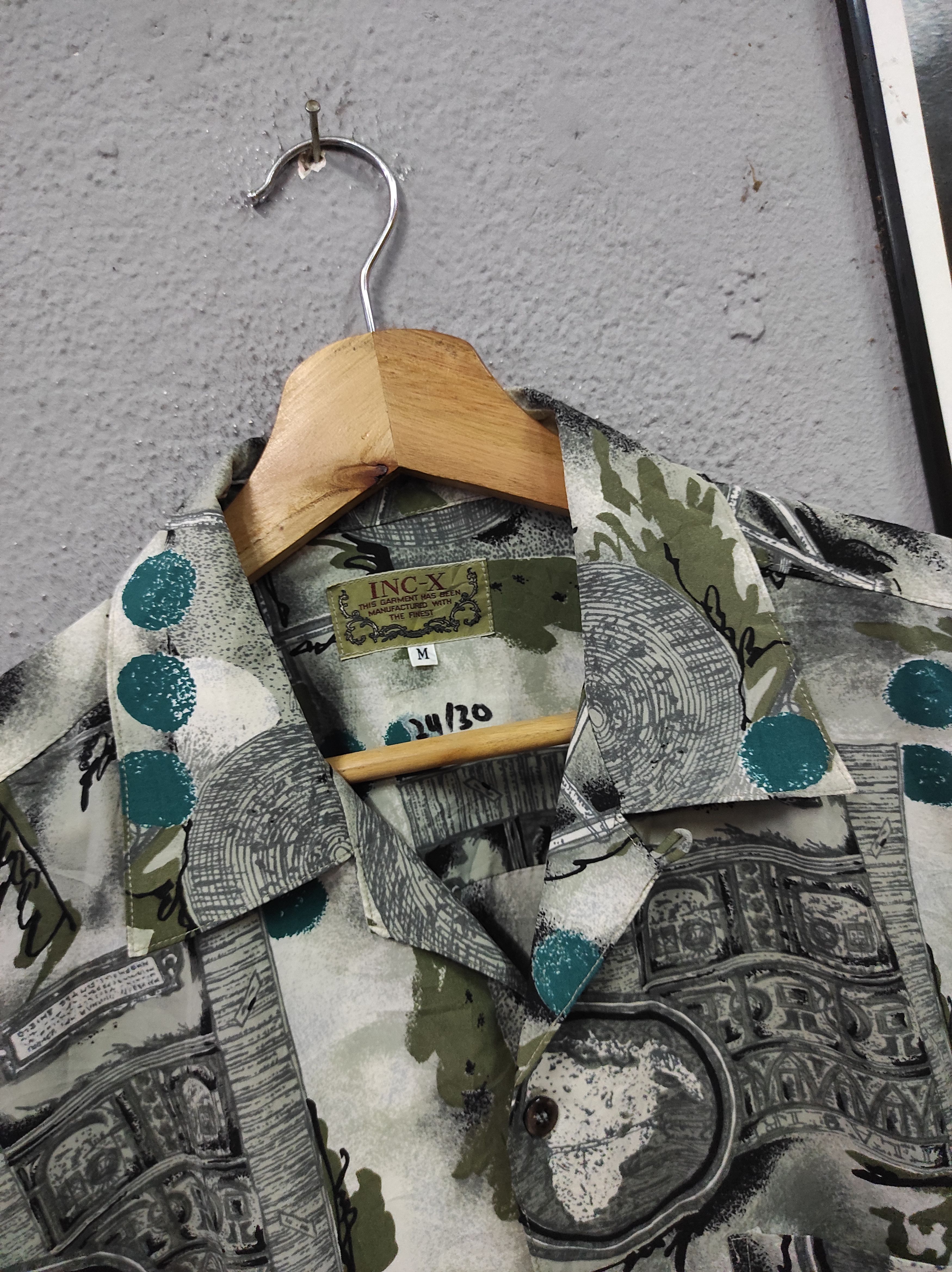 Japanese Brand INC-X ART FULLPRINT SHIRT LONGSLEEVE Size US M / EU 48-50 / 2 - 3 Thumbnail