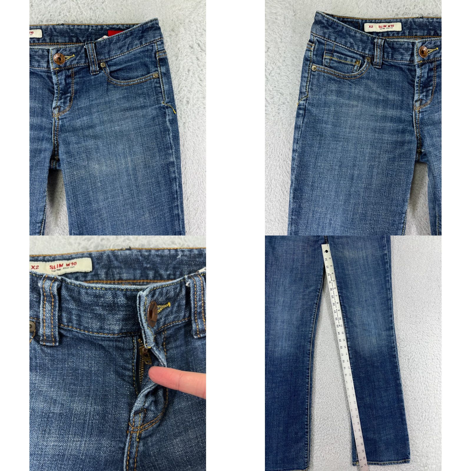 Express Express Jeans Women 6 Blue Denim Bootcut Slim Low Rise 5-Pocket Cotton Elastane Size 28" / US 6 / IT 42 - 8 Thumbnail