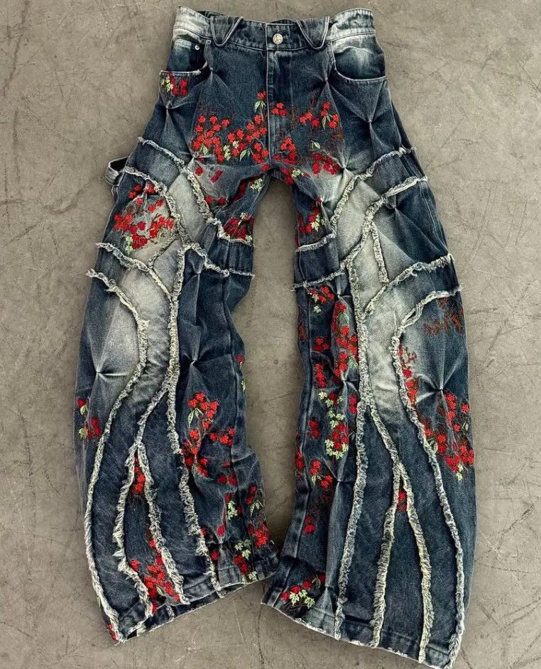 Bad Son Original Badson * AUTUMN * 'overgrowth' denim Size US 29 - 3 Thumbnail