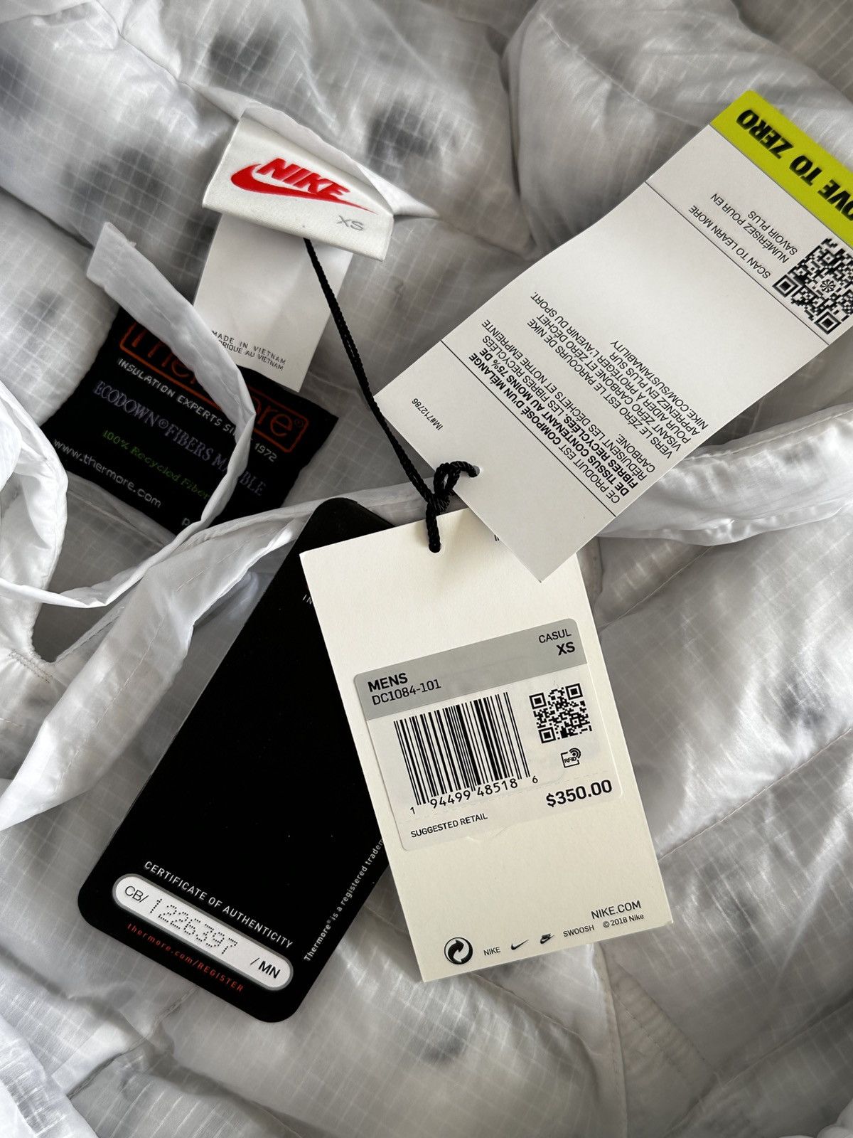 Nike × Stussy $350 Nike x Stussy Insulated Pullover Jacket XS DC1084-101 Size US XS / EU 42 / 0 - 7 Thumbnail