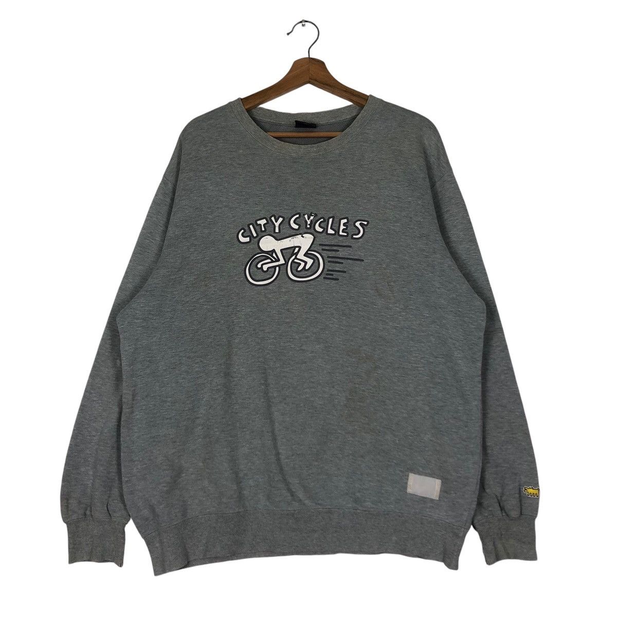 Japanese Brand 📌Vintage Sweatshirt Keith Haring Big Logo Design Size US XL / EU 56 / 4 - 2 Thumbnail
