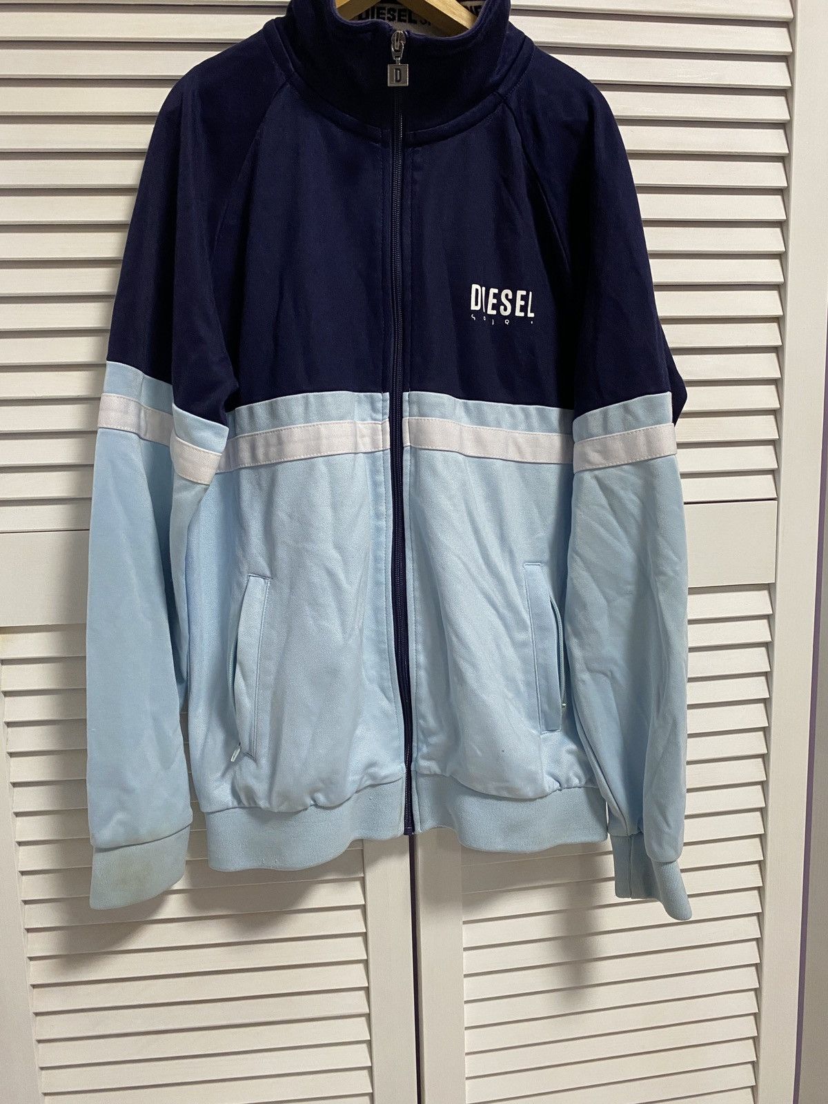 Diesel × Vintage 🩵 Vintage Zip Up Diesel Track Light Jacket Size US M / EU 48-50 / 2 - 3 Thumbnail