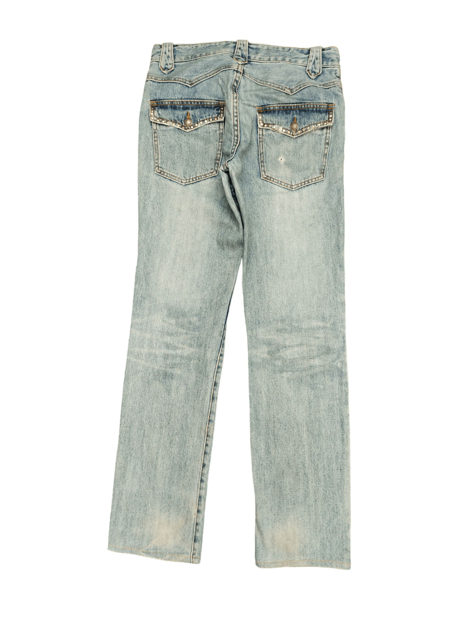 Hysteric Glamour × Undercover Schlussel Distress Faded Studded Denim Pants Size US 32 / EU 48 - 10 Thumbnail