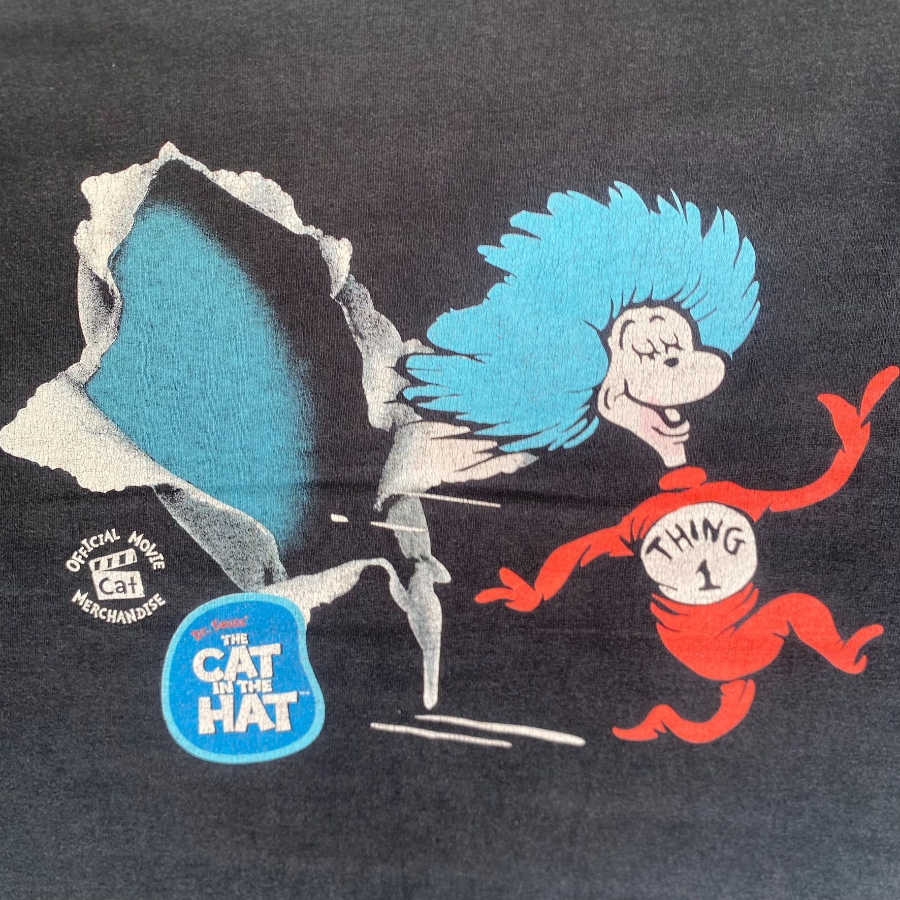 Hanes Vintage Y2K Dr. Seuss Shirt Cat in the Hat Thing 1 2 Tee Size US S / EU 44-46 / 1 - 3 Thumbnail