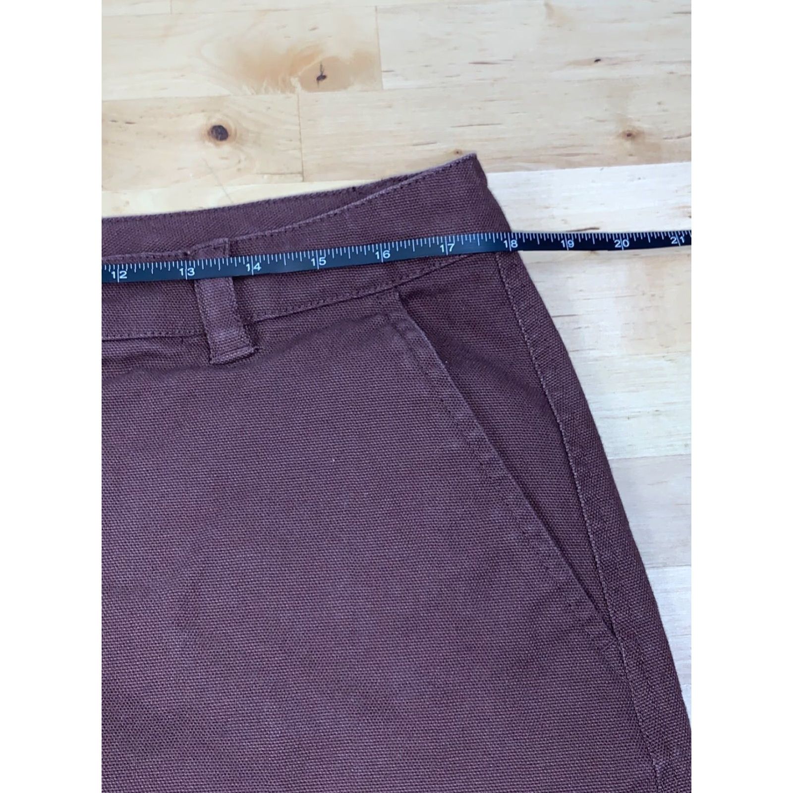 Pendleton Pendleton Pencil Skirt Brown Size 16 Casual Women Midi Solid Canvas Button Size 38" / US 16 / IT 52 - 5 Thumbnail