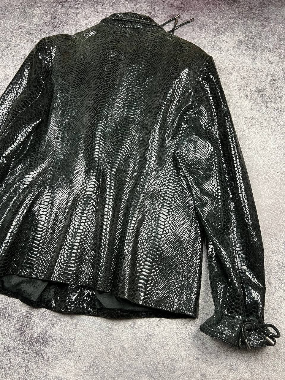 Hysteric Glamour Vintage Y2k Snakeskin Leather Lacquer Jacket Snake Print Size L / US 10 / IT 46 - 17 Thumbnail