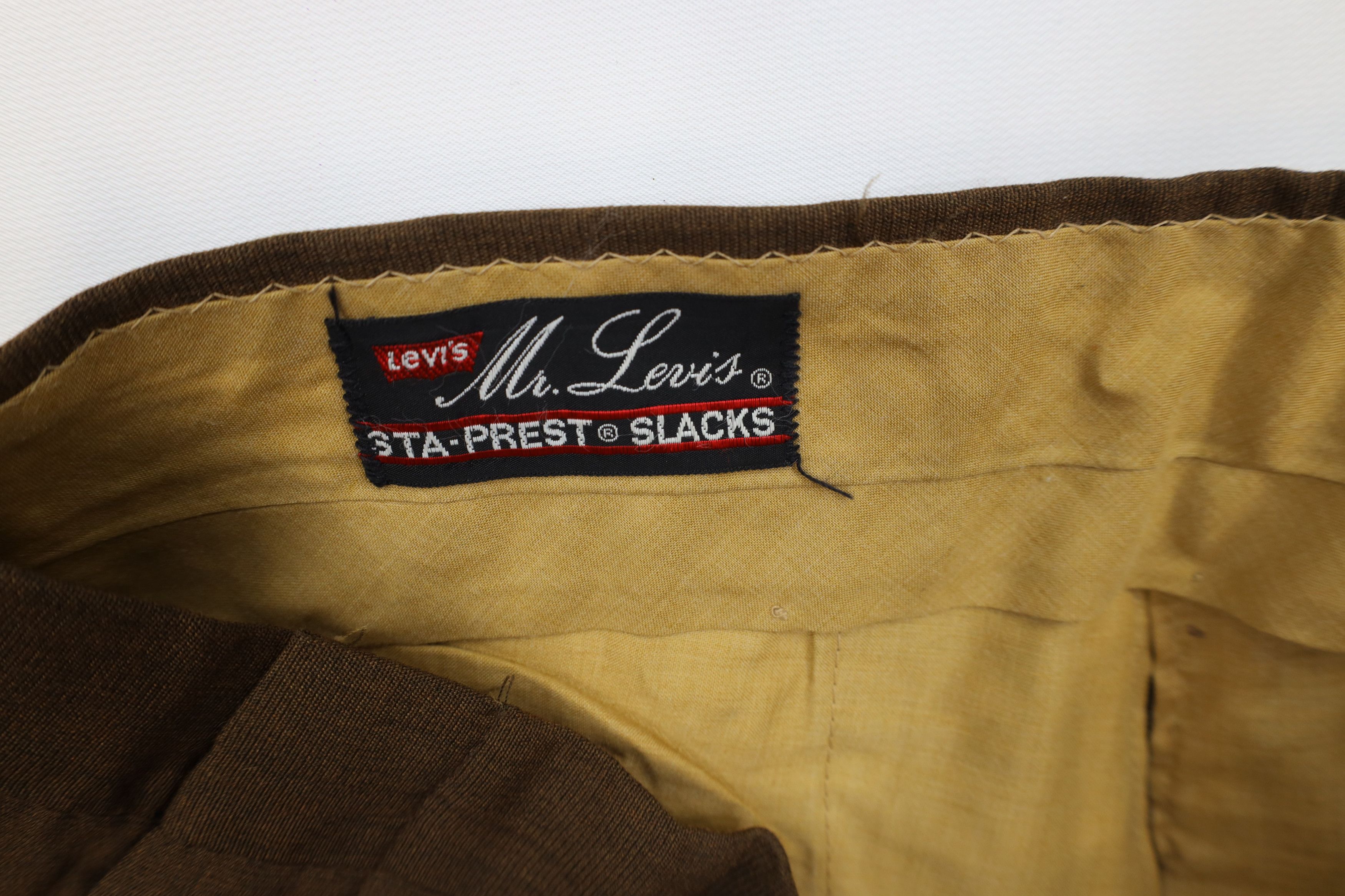 Levi's Vintage 70s Levis Wool Blend Knit Chino Pants Brown USA Size US 38 / EU 54 - 6 Thumbnail