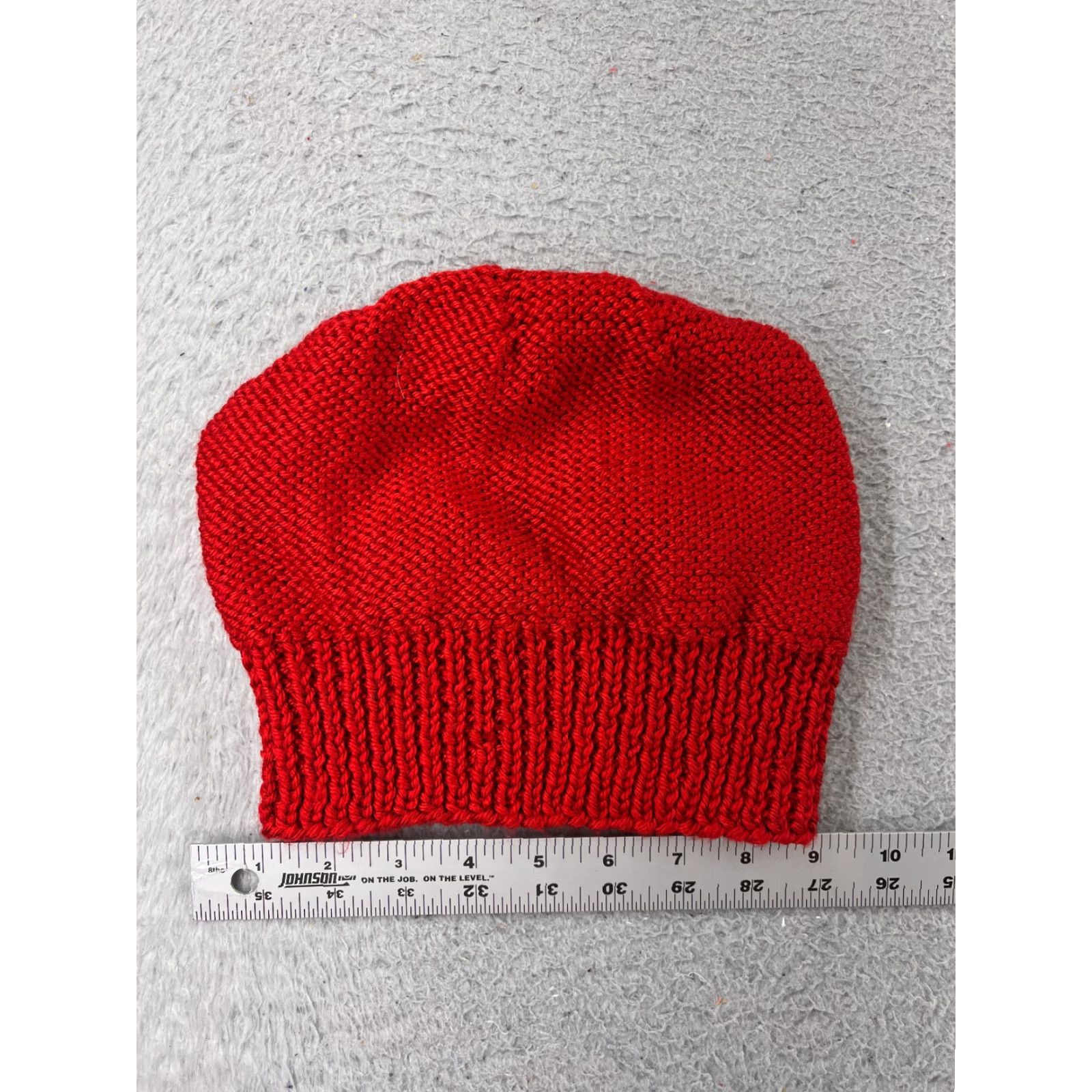 Vintage Womens Red Beanie Toque One Size Knit 100% Acrylic Winter Ski Hat (Adult) Beanie, Knit, Solid Red, 100% Acrylic, Ski/Casual, One Size, Women Size ONE SIZE - 3 Thumbnail