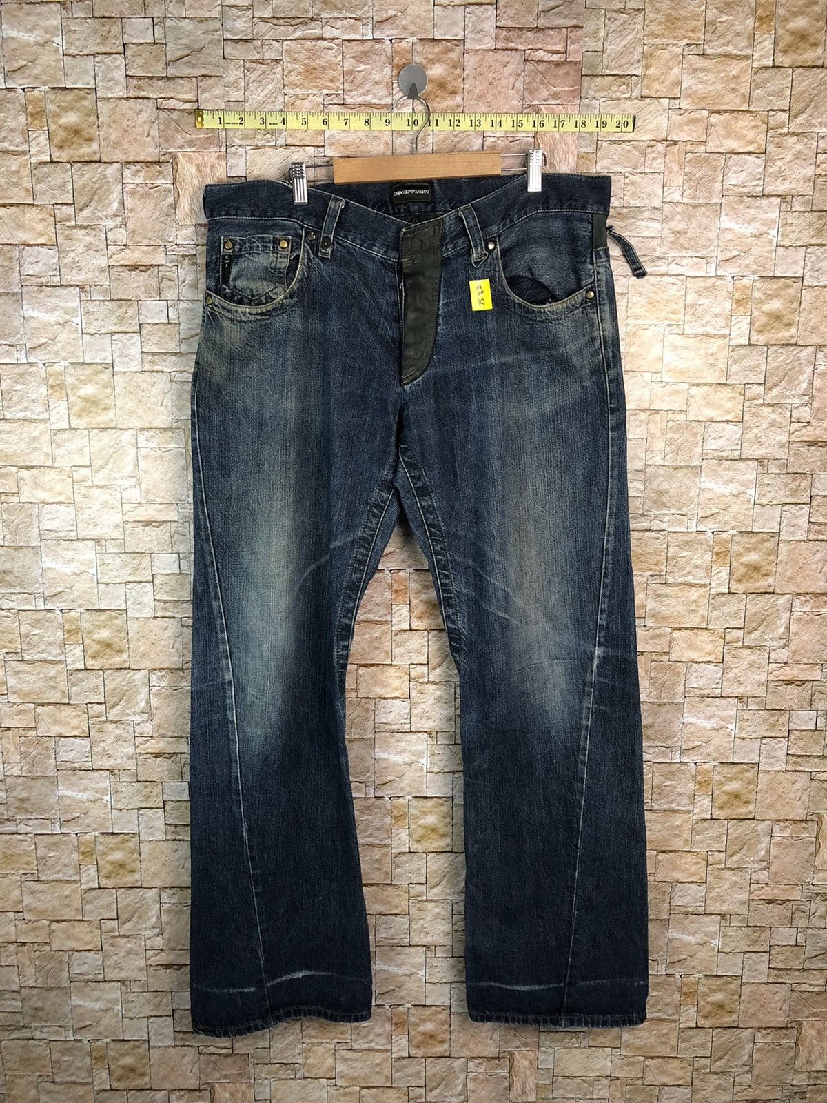 Emporio Armani Emporio Armani Blue ripped distressed Denim Pants #7582 Size US 40 / EU 56 - 1 Thumbnail