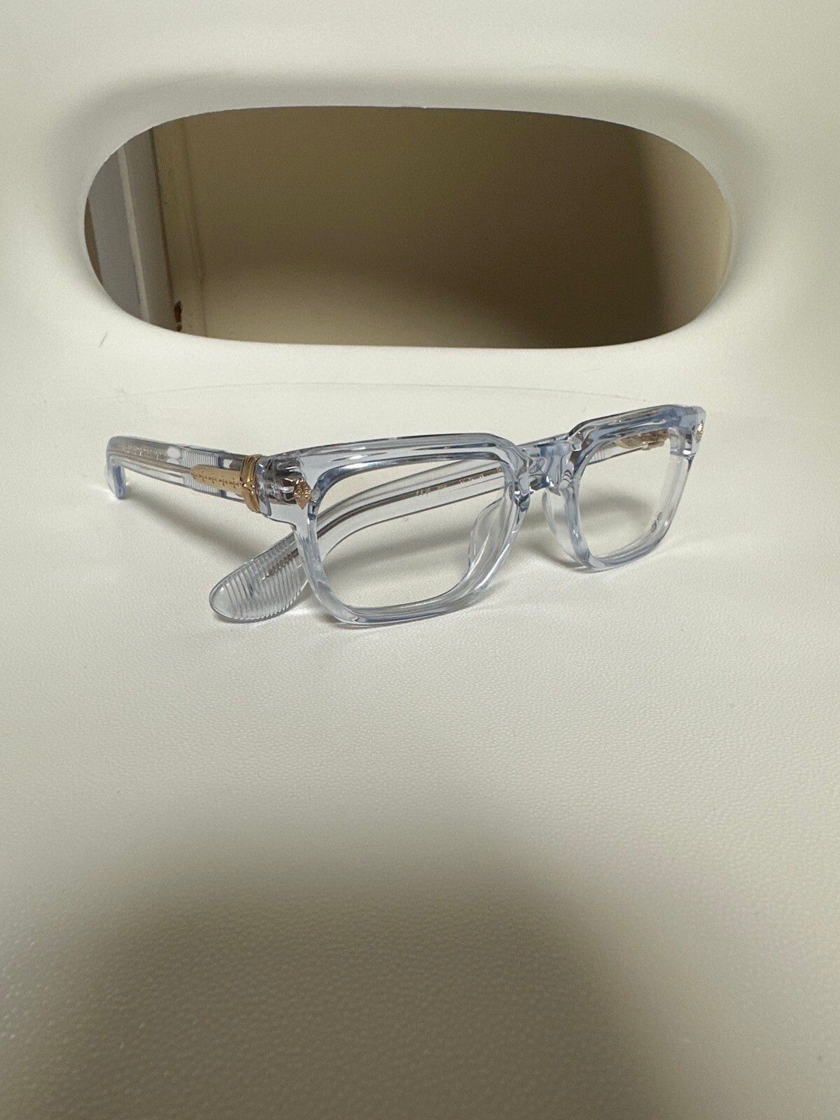 Pre-owned Chrome Hearts Pen 15 Glasses In Periwinkle
