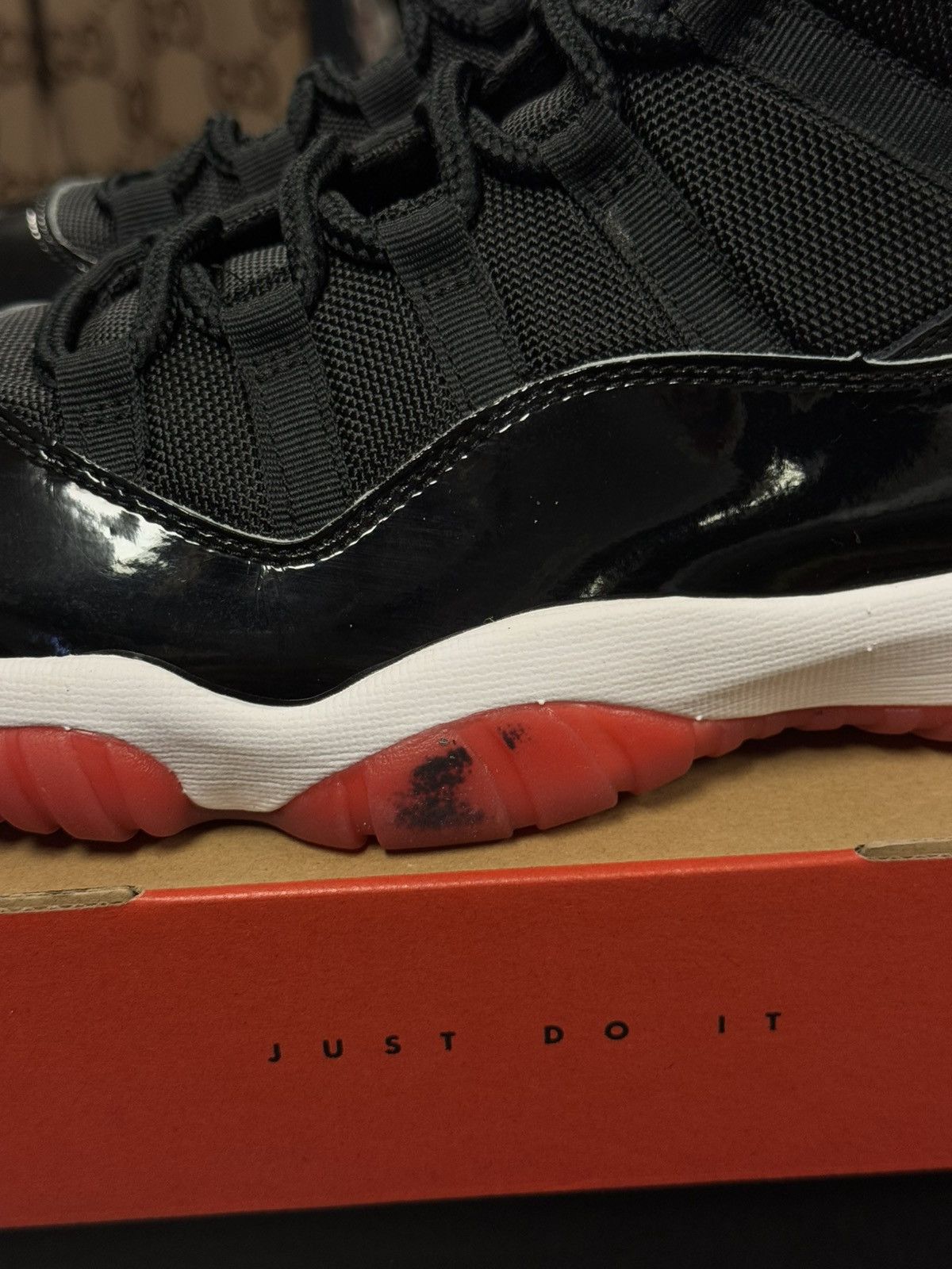 Jordan Brand × Nike Jordan 11 Bred High (378037-061) Size 9.5 W/ Box Size US 9.5 / EU 42-43 - 4 Thumbnail