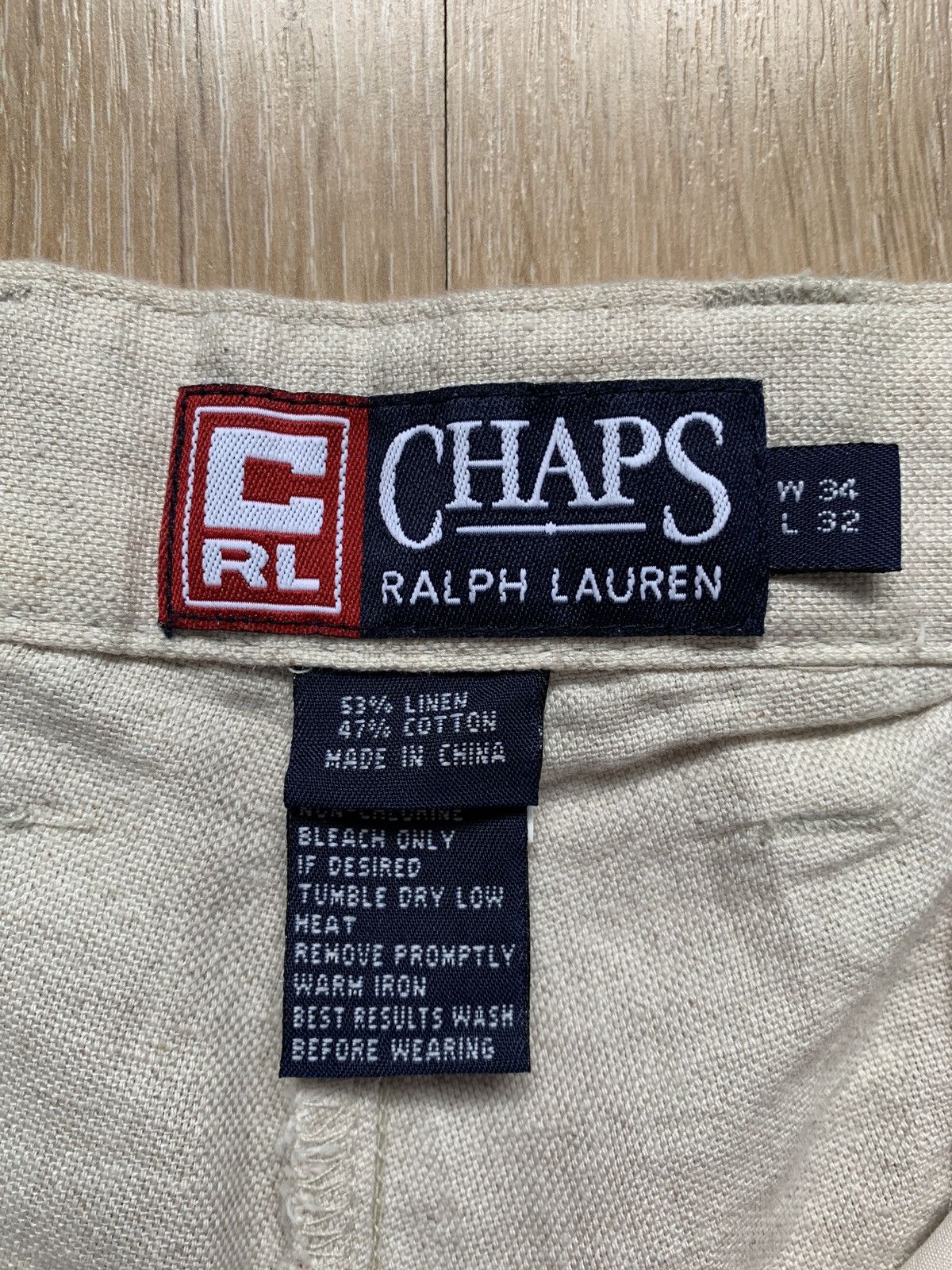 Japanese Brand × Polo Ralph Lauren × Vintage Vintage Polo Ralph Lauren Linen Pants Size US 34 / EU 50 - 4 Thumbnail