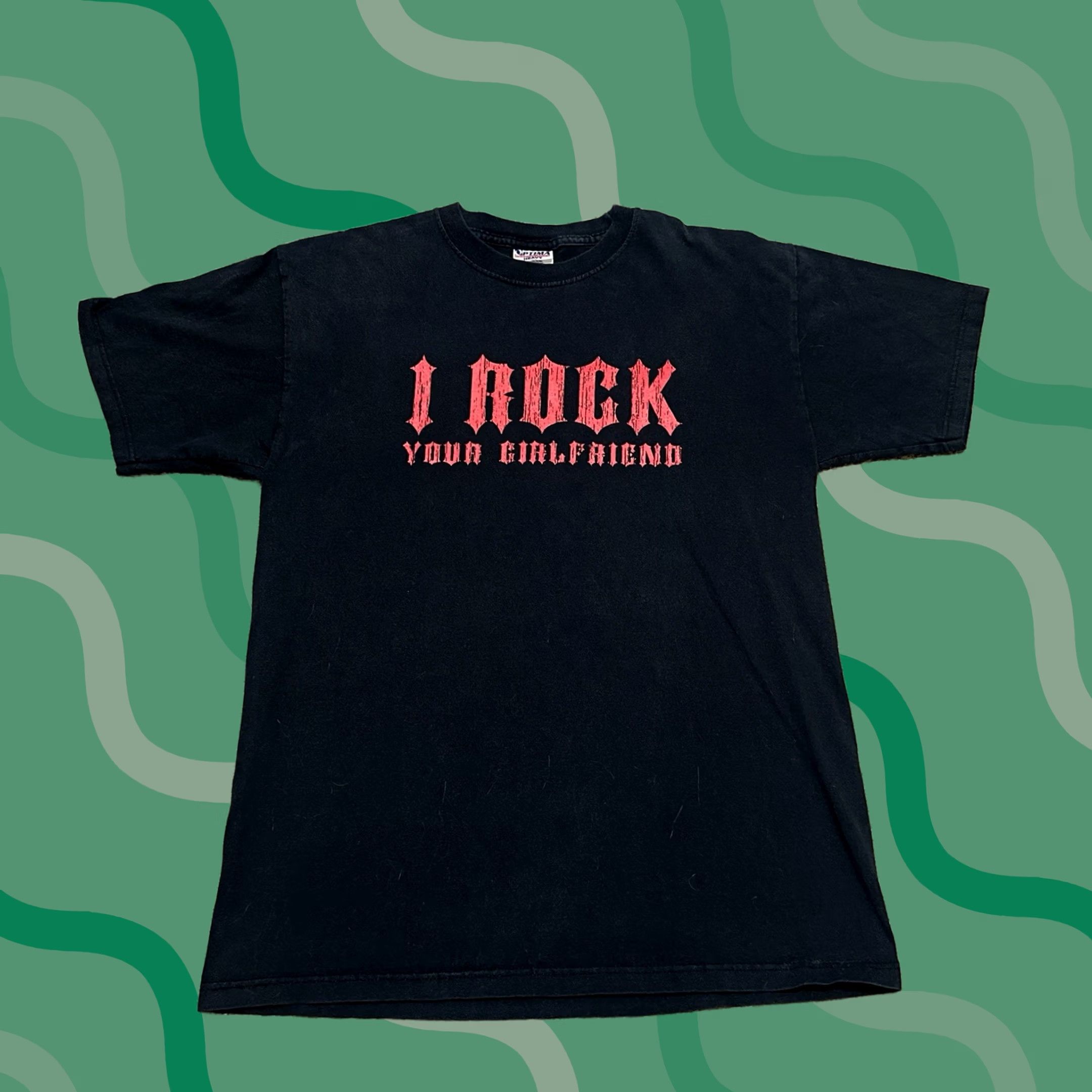Vintage VINTAGE I Rock Your Girlfriend Shirt Mens Large Grunge Skater 90s Y2K Black Size US L / EU 52-54 / 3 - 1 Thumbnail