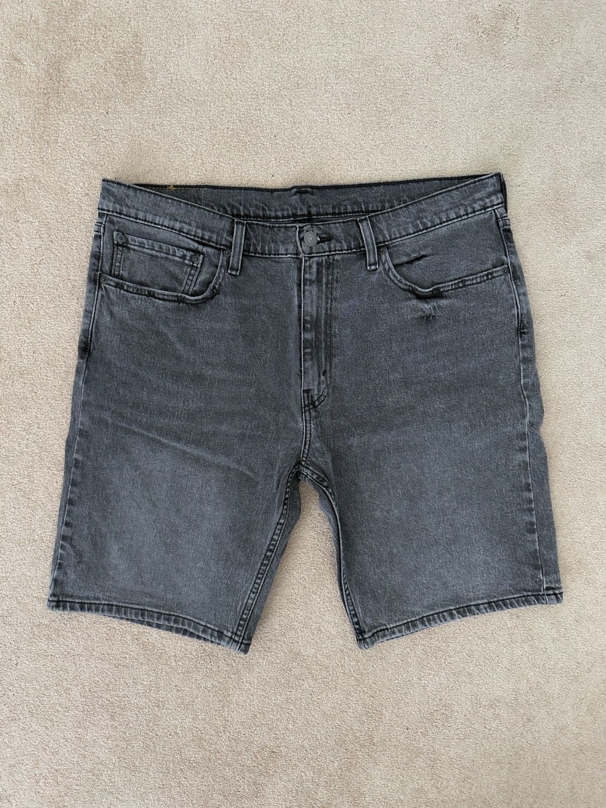 Levi's Levi’s 405 Washed Black Denim Shorts Size US 36 / EU 52 - 1 Thumbnail