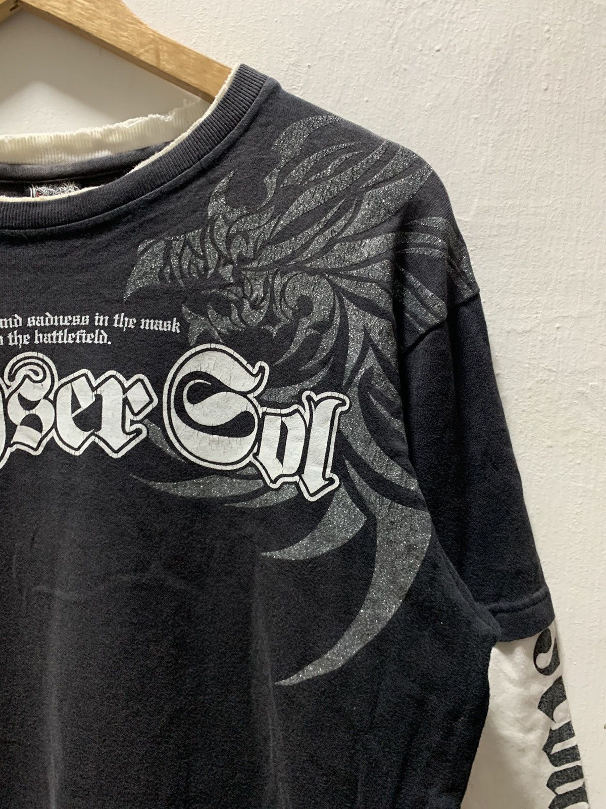If Six Was Nine Beaumere Guardian Gae Bold Dragon poem Distressed Shirt Size US M / EU 48-50 / 2 - 2 Thumbnail
