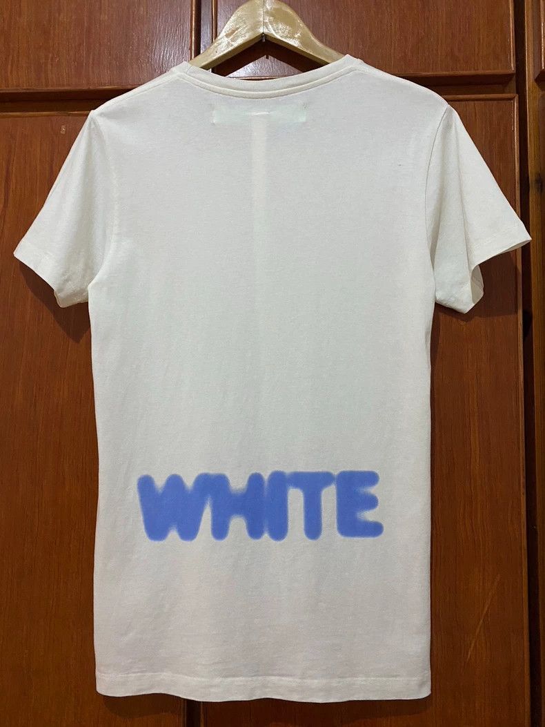 Off-White Blue Tie-Dye Logo Short-Sleeve T-Shirt