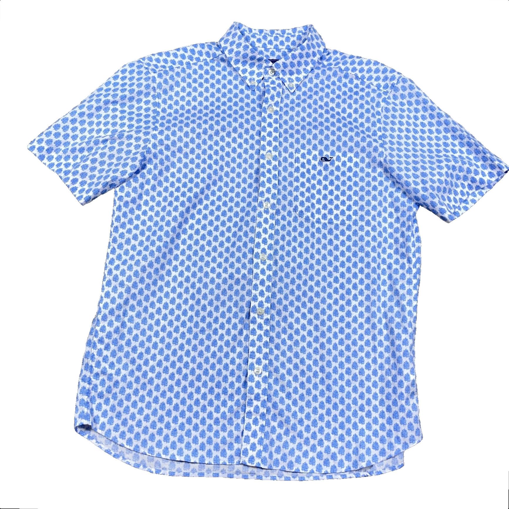Vineyard Vines Vineyard Vines Shirt Men Medium Blue Button Up Leaf Floral Hawaiian Camp Hiking Size US M / EU 48-50 / 2 - 2 Thumbnail