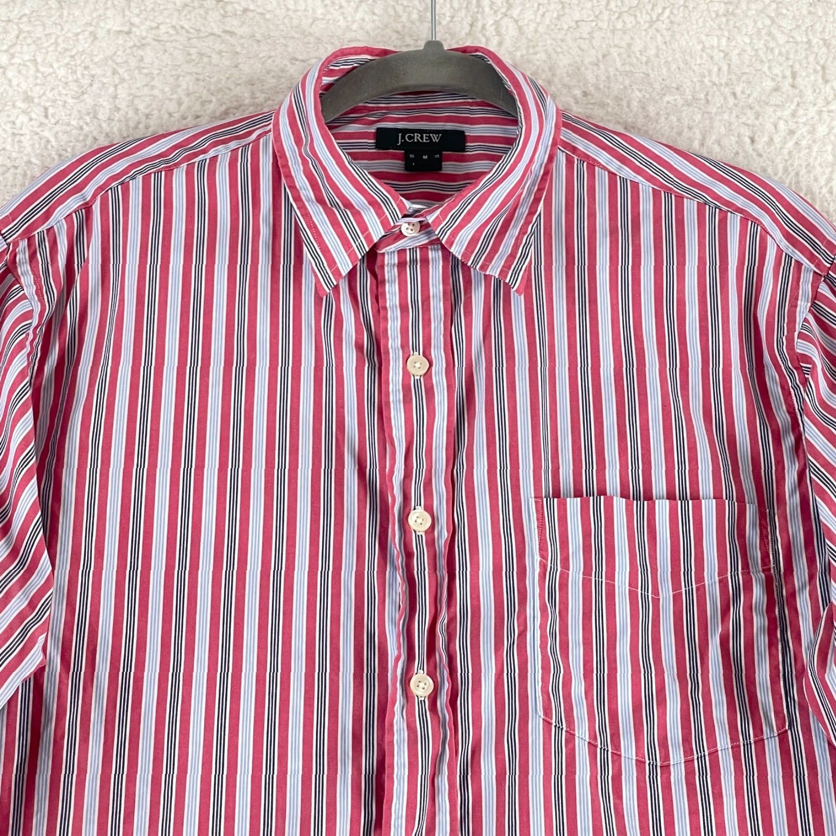 J.Crew J. Crew Striped Dress Shirt Mens Long Sleeve 100% Cotton Size M Blue Size 40R - 3 Thumbnail
