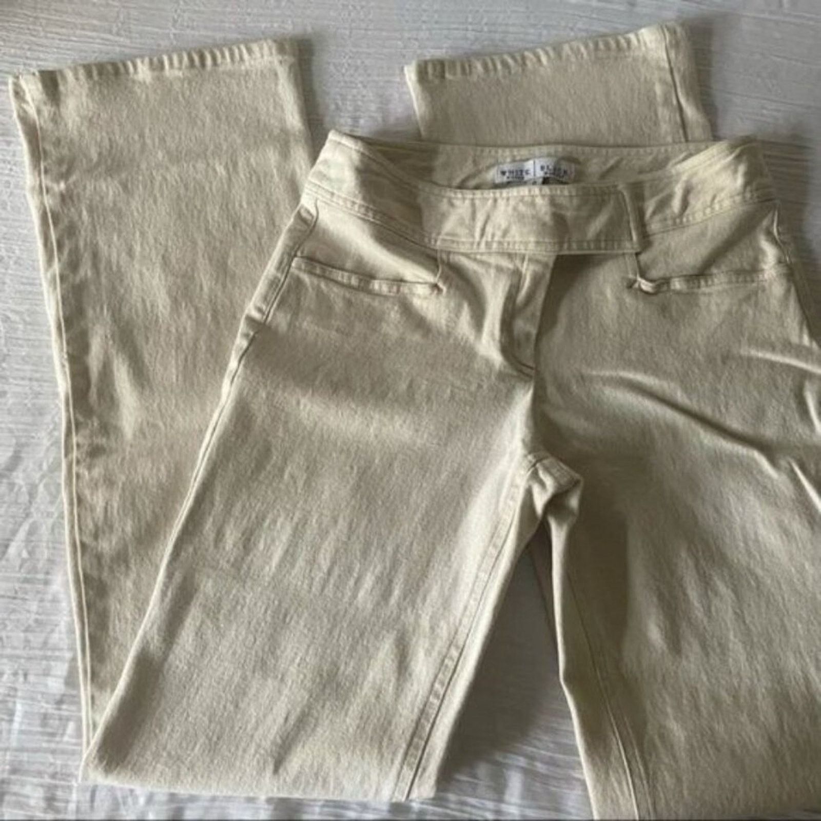 White House Black Market White House Black Womens Size 0 Off-White Stretch Fitted Size 25" / US 0 / IT 36 - 1 Thumbnail