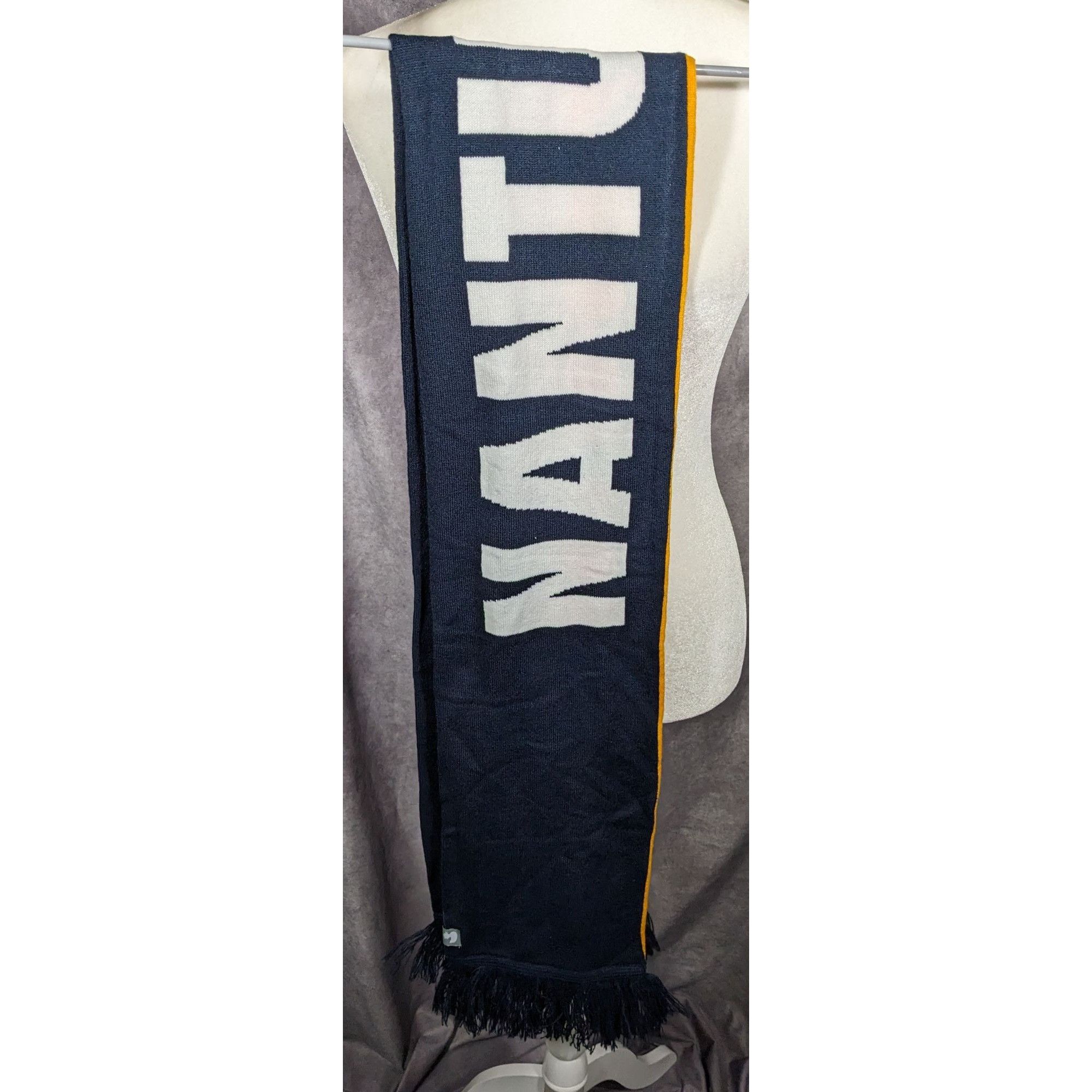 Other Town Pool Nantucket Navy And Striped Reversible Winter Scarf Size ONE SIZE - 9 Thumbnail