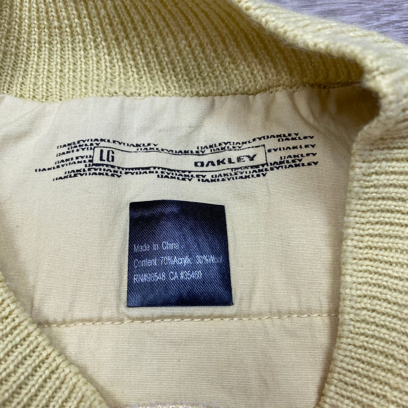 Oakley × Vintage Rare VTG 2006 Oakley Wool Blend Elbow Patch Sweater Large Size US L / EU 52-54 / 3 - 4 Thumbnail