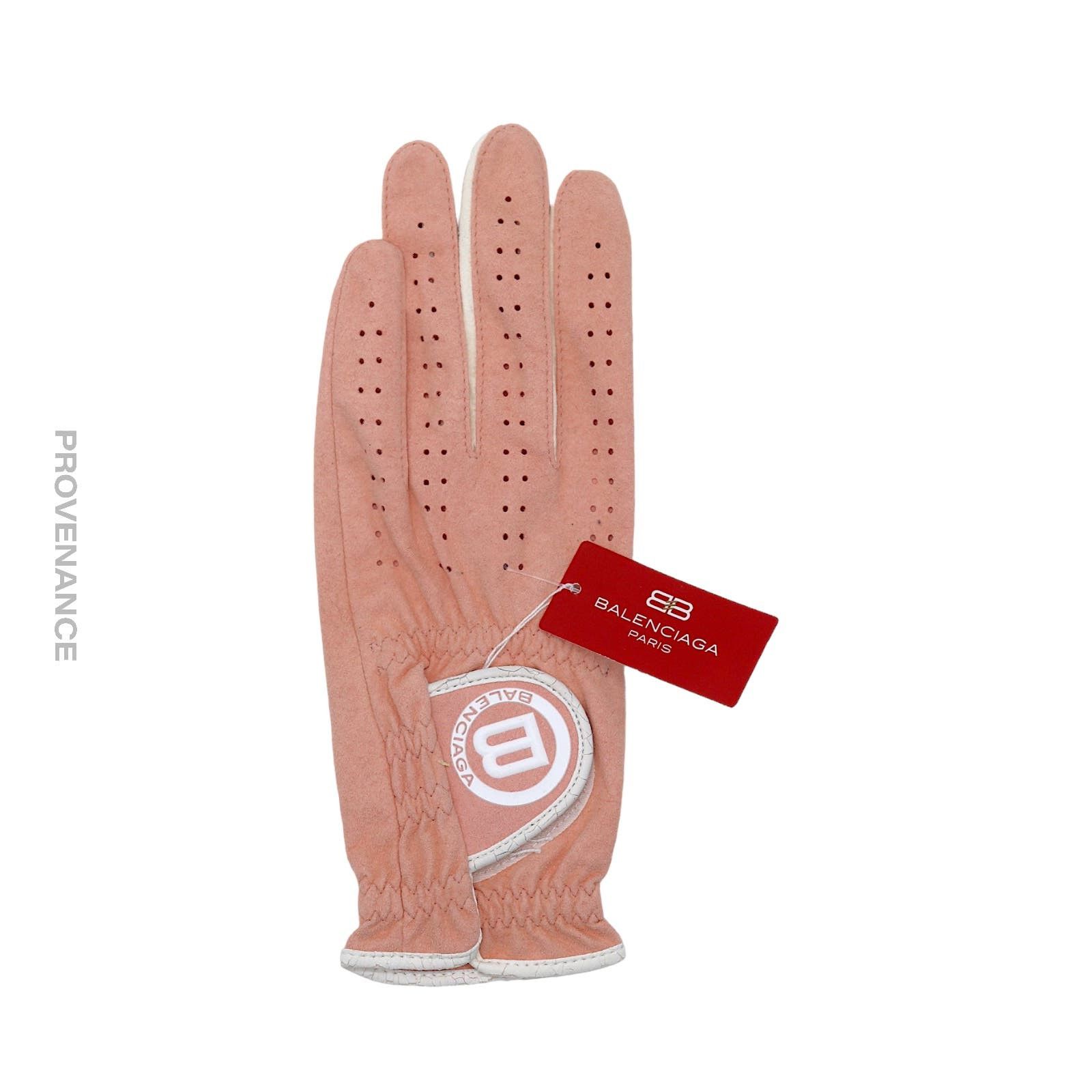image of Balenciaga Golf Glove - Pink Suede Leather, Women's