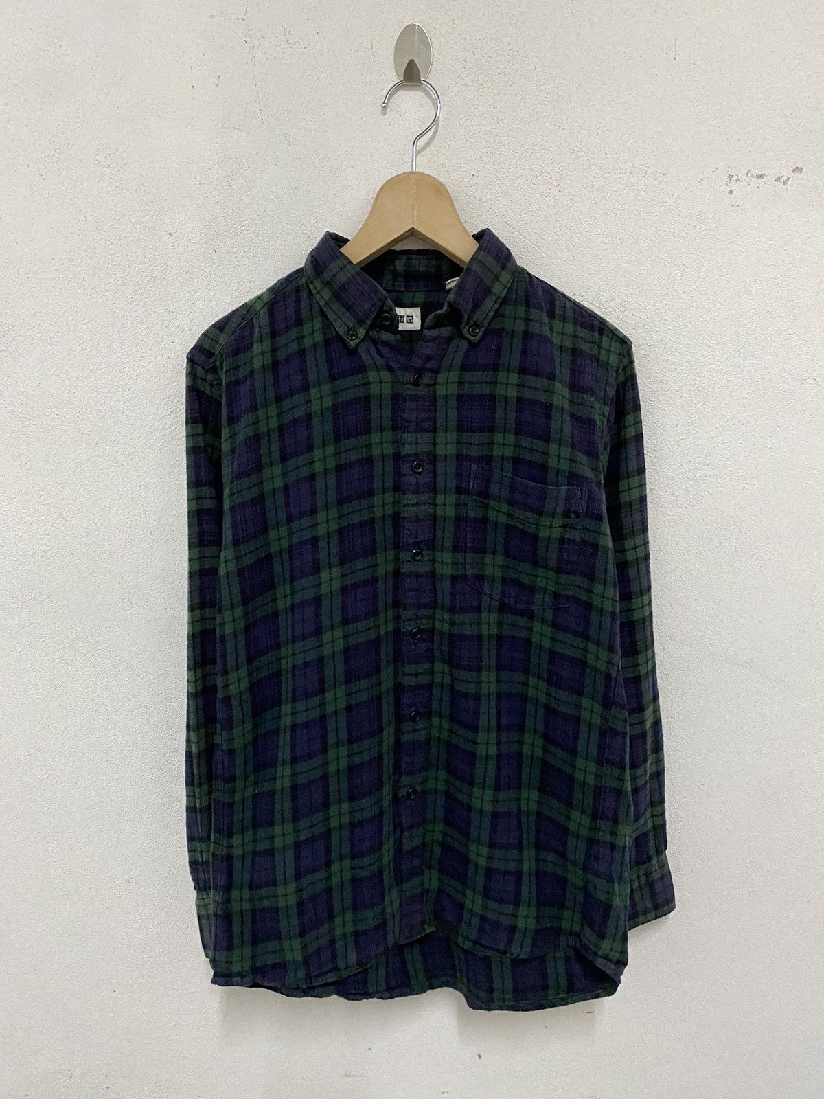 Japanese Brand × Uniqlo Japanese Brand Uniqlo Plaid Tartan Flannel Shirt Size US M / EU 48-50 / 2 - 2 Thumbnail