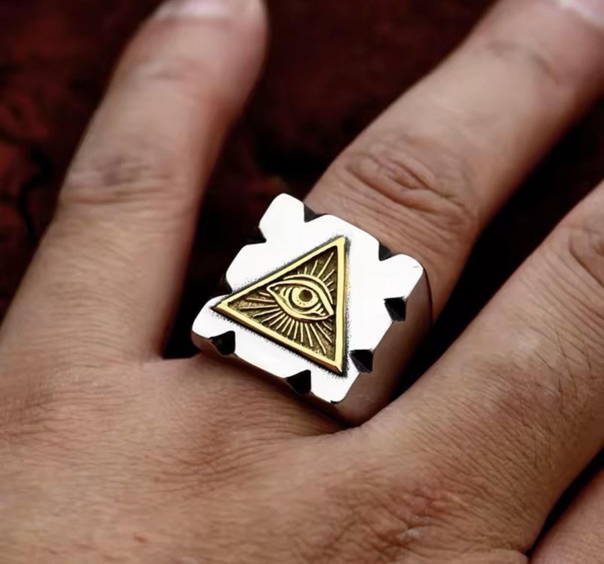 Jewelry × Vintage New Style 316L Stainless Steel Eye of Horus Ring Size ONE SIZE - 3 Thumbnail