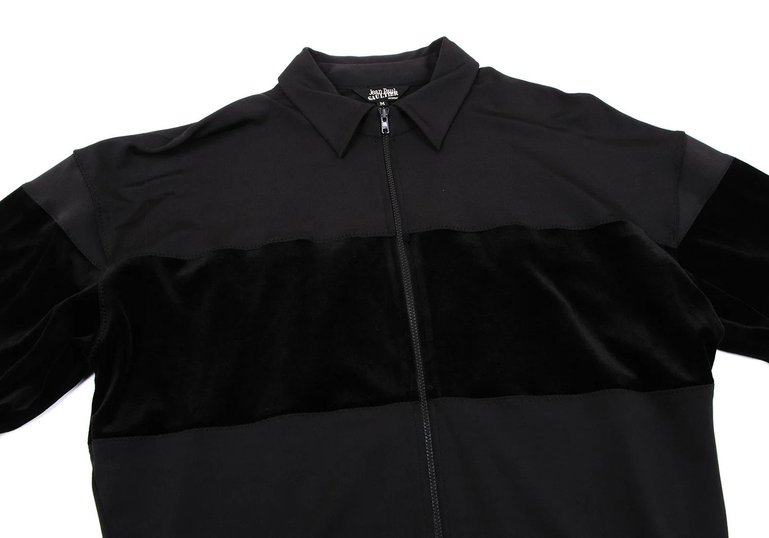 Jean Paul Gaultier Velvet Zip-Up Jacket in Black, Size M Size US M / EU 48-50 / 2 - 2 Thumbnail