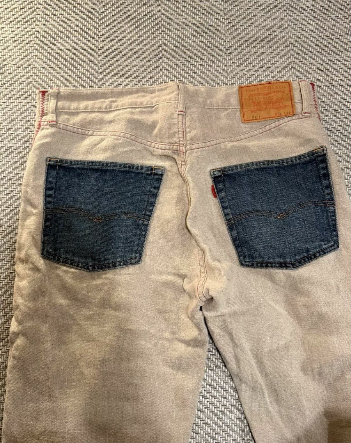 Levi's Levi’s MAN Cotton Linen Panel Deconstructed Jeans K24 Size US 34 / EU 50 - 8 Thumbnail