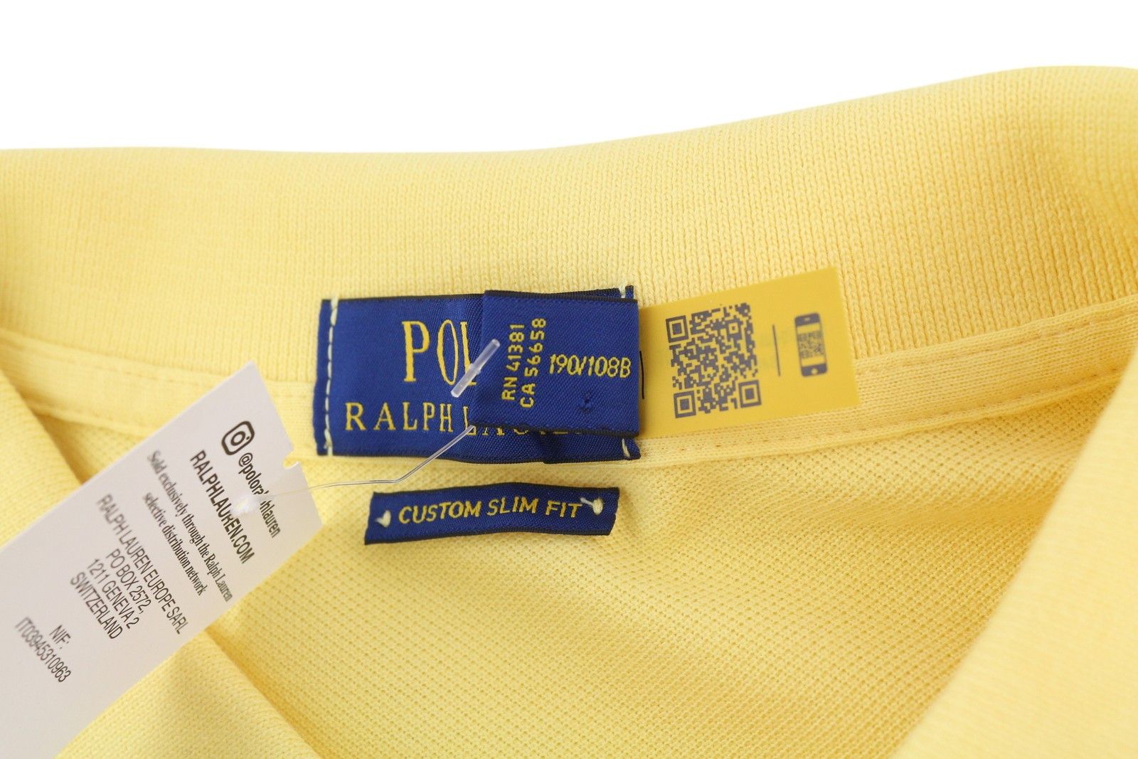 Polo Ralph Lauren CUSTOM SLIM FIT 2XL Yellow Short Sleeve T-Shirt 84525 Size US XXL / EU 58 / 5 - 6 Thumbnail
