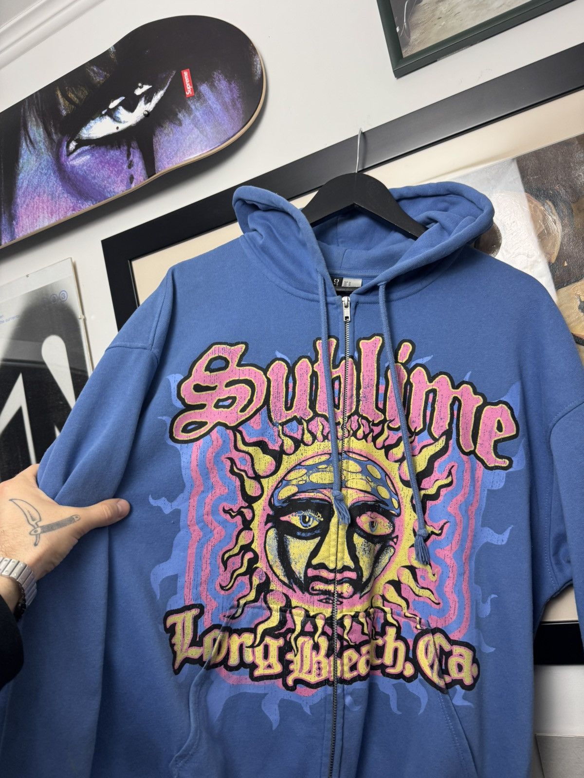Sublime ☀️Sublime Boxy Fit Zip Graphic Hoodie H&m Punk Band Vintage Size US M / EU 48-50 / 2 - 2 Thumbnail