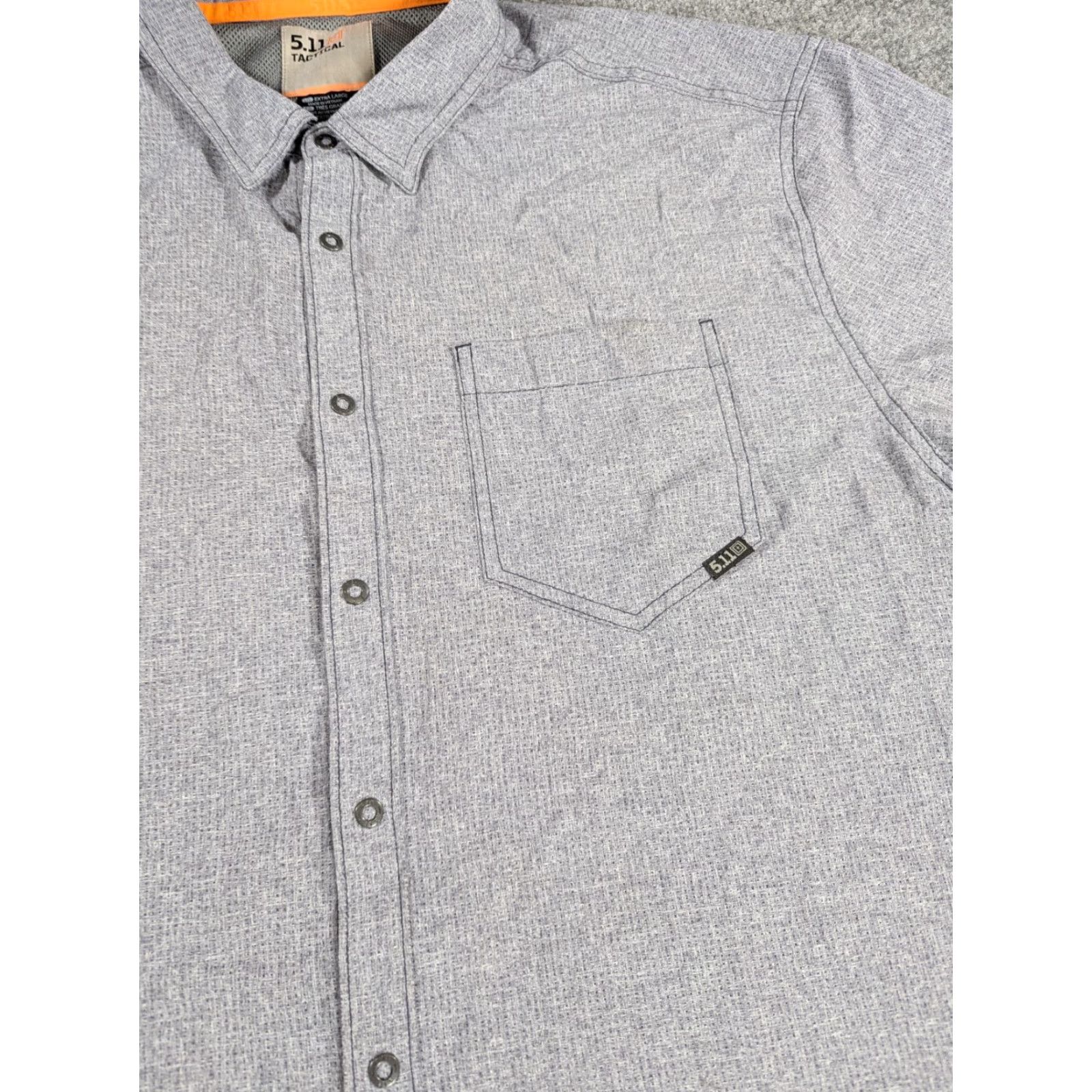 Vintage 5.11 Tactical Shirt Mens XL Gray Button Snap Evolution Pocket Work Wear Size US XL / EU 56 / 4 - 2 Thumbnail